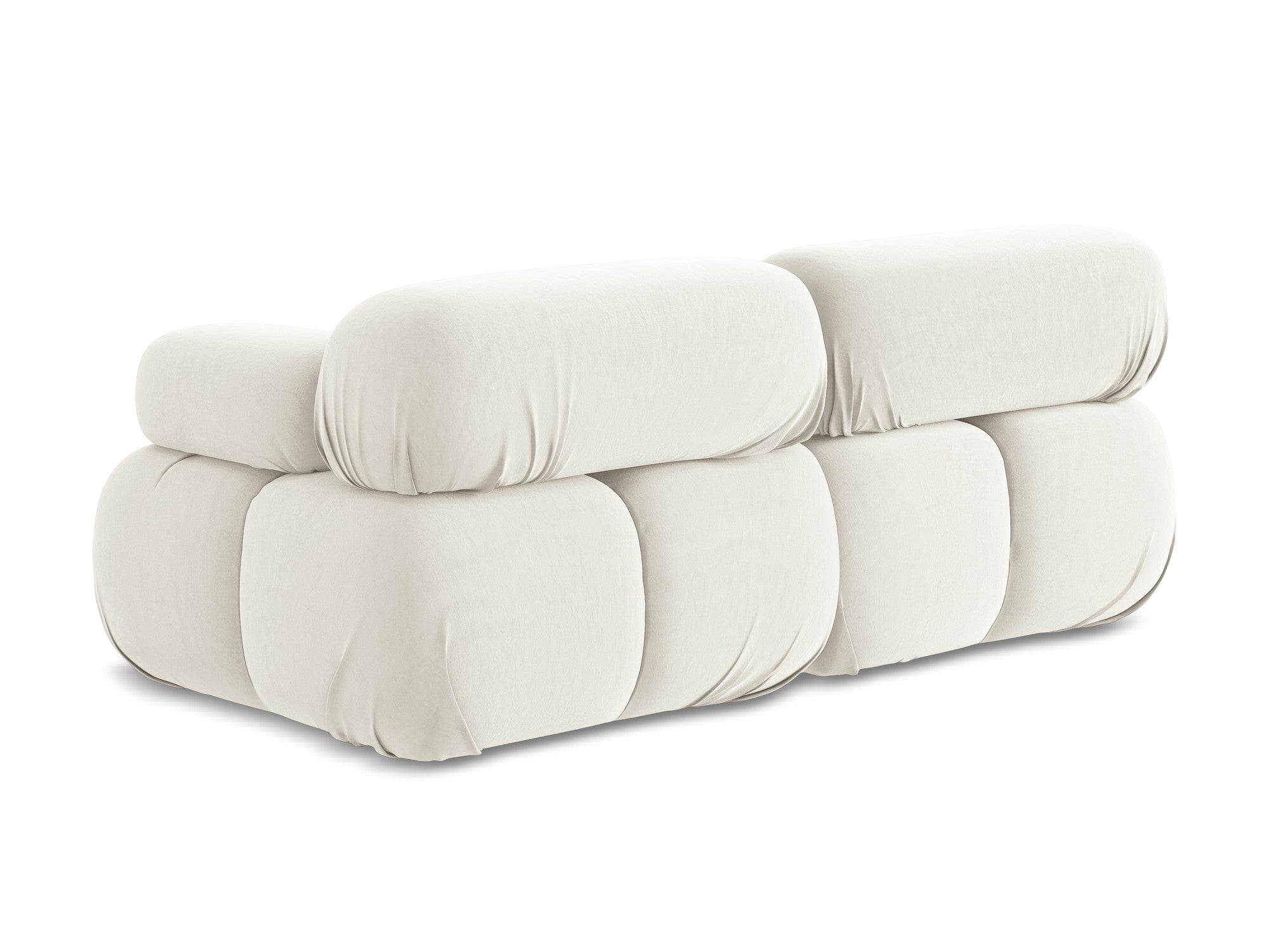Velvet modular sofa for 2 people LOKUA light beige