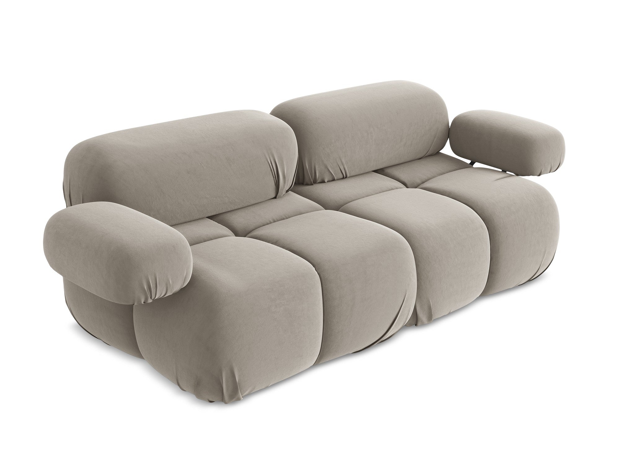 Taupe Velvet Modular Sofa for Two LOKUA