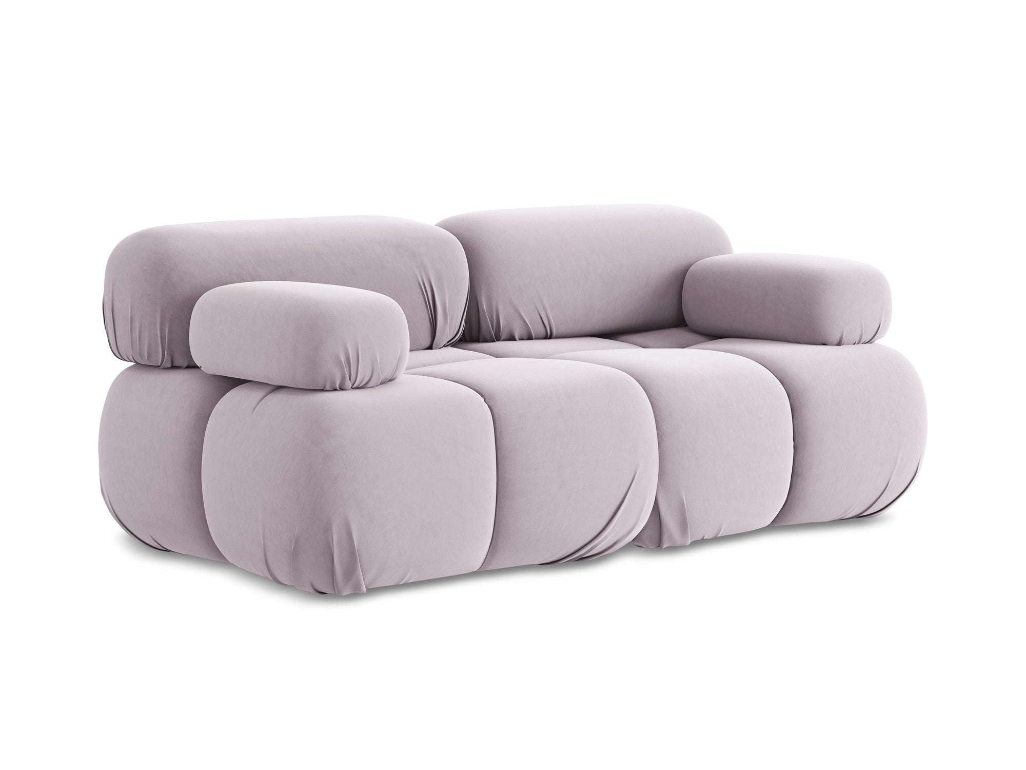 Lavender 2-Seater Velvet Modular Sofa LOKUA