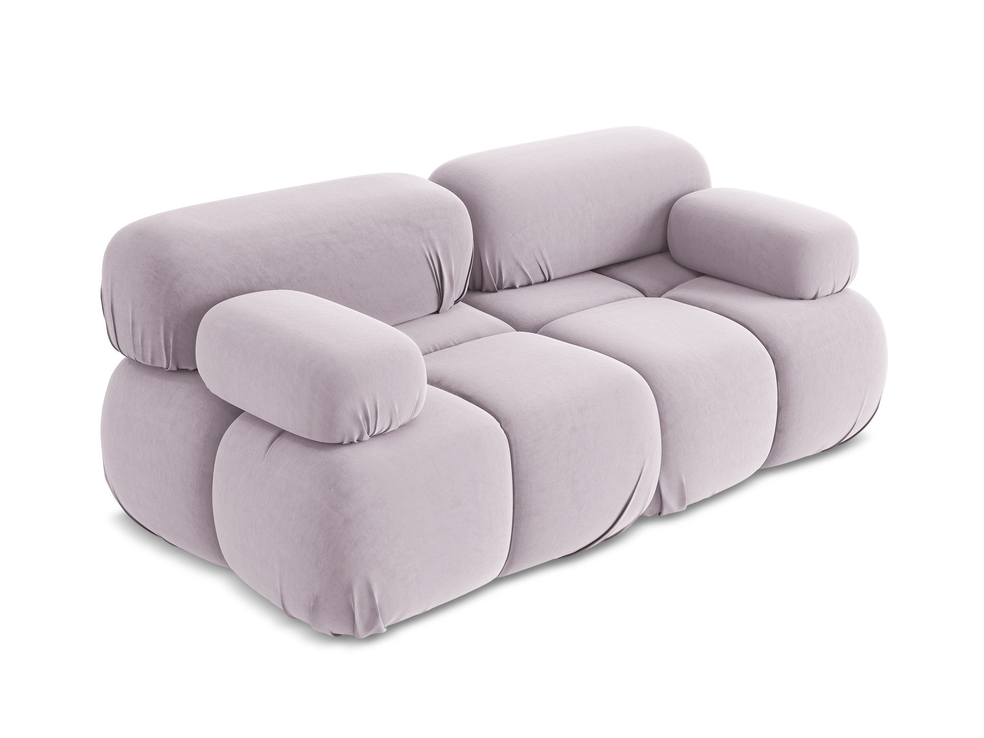 Lavender 2-Seater Velvet Modular Sofa LOKUA