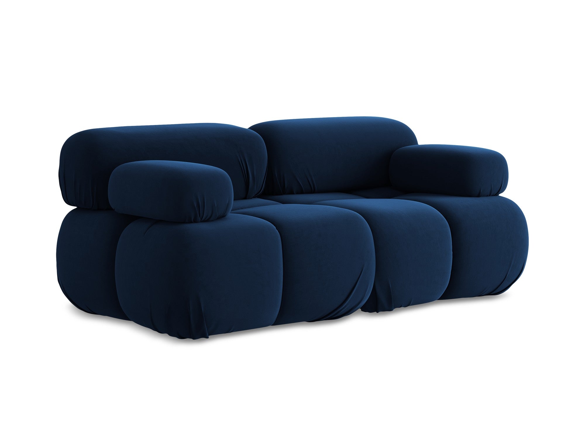 Modular Velvet Sofa for 2 People LOKUA Royal Blue