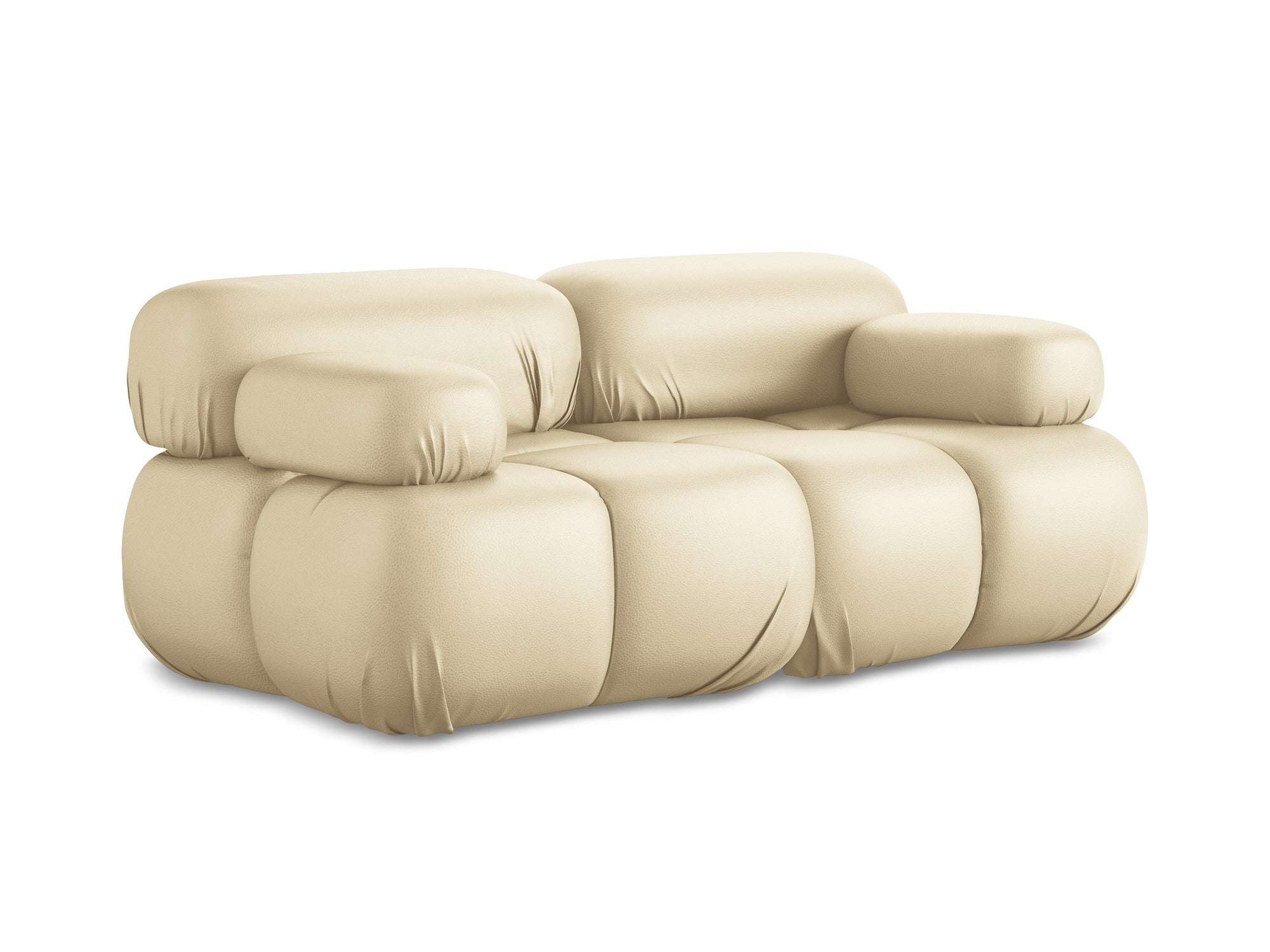 Modular 2-Seater Sofa LOKUA Beige Eco-Leather