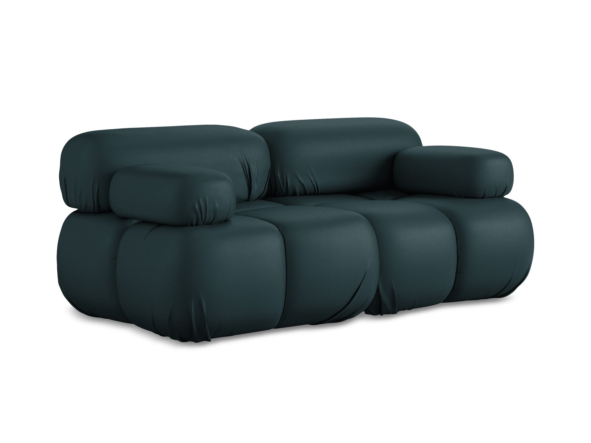 Modular 2-Seater Sofa LOKUA in Sea Green Eco-Leather