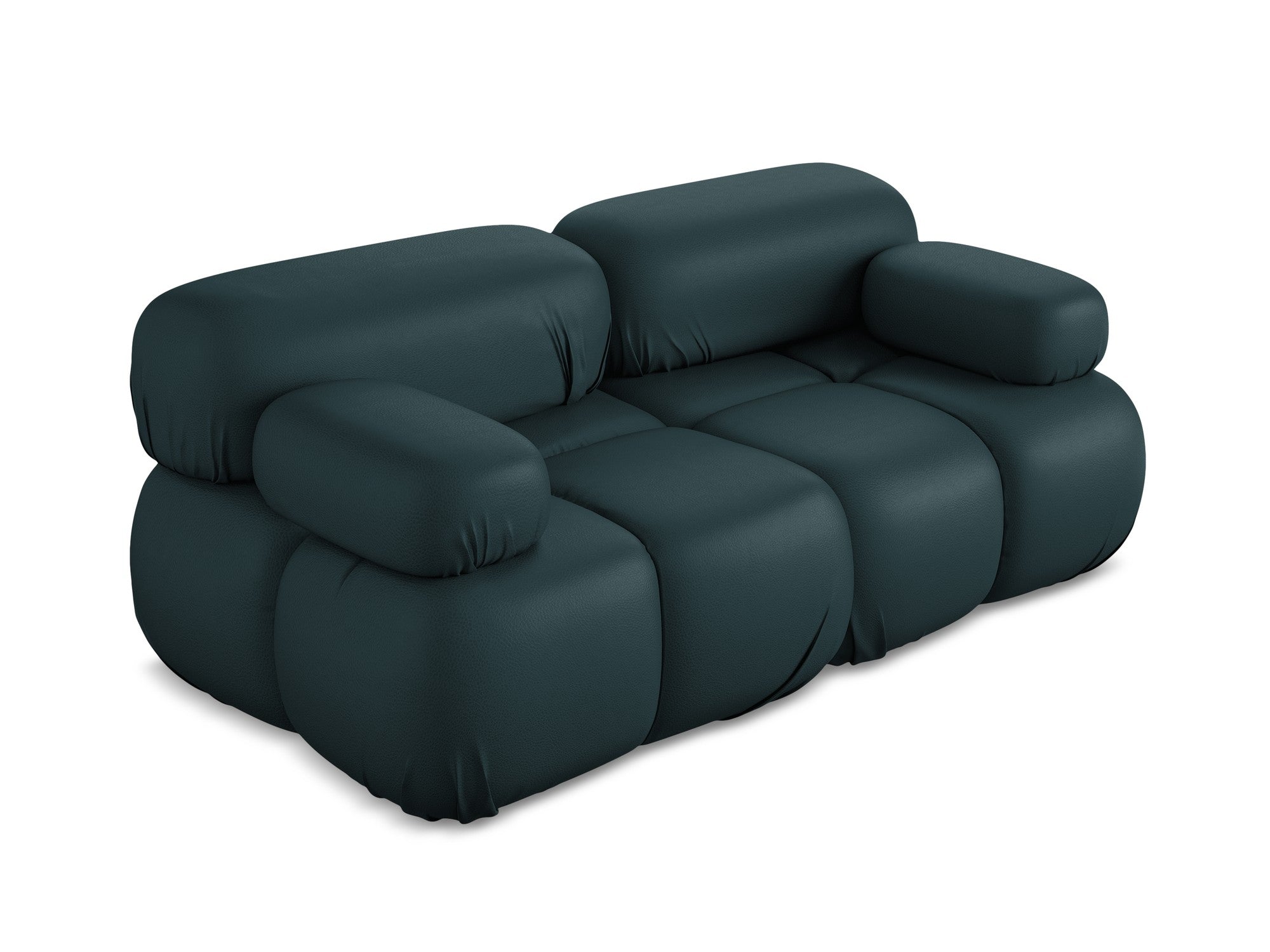 Modular 2-Seater Sofa LOKUA in Sea Green Eco-Leather