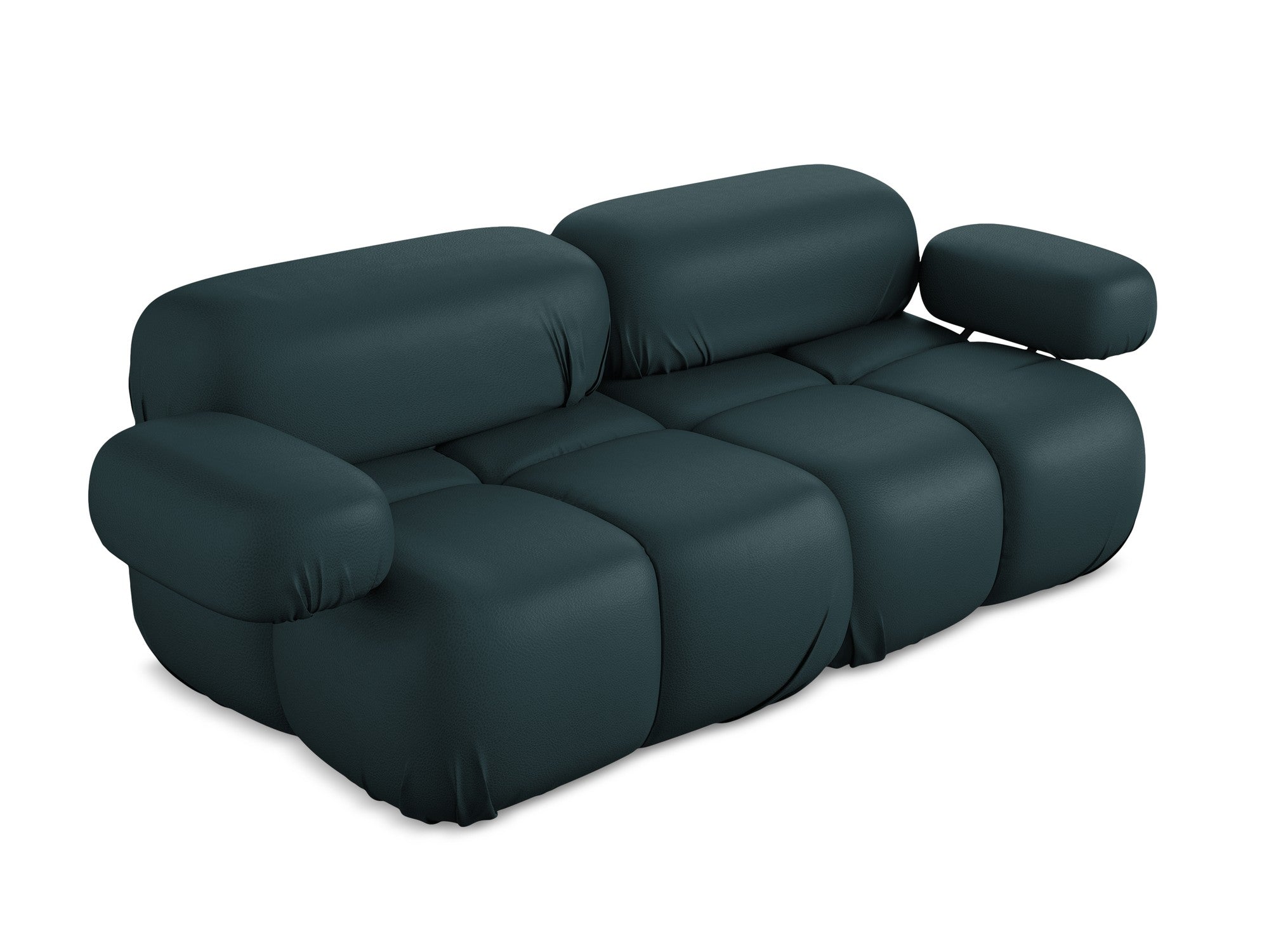 Modular 2-Seater Sofa LOKUA in Sea Green Eco-Leather