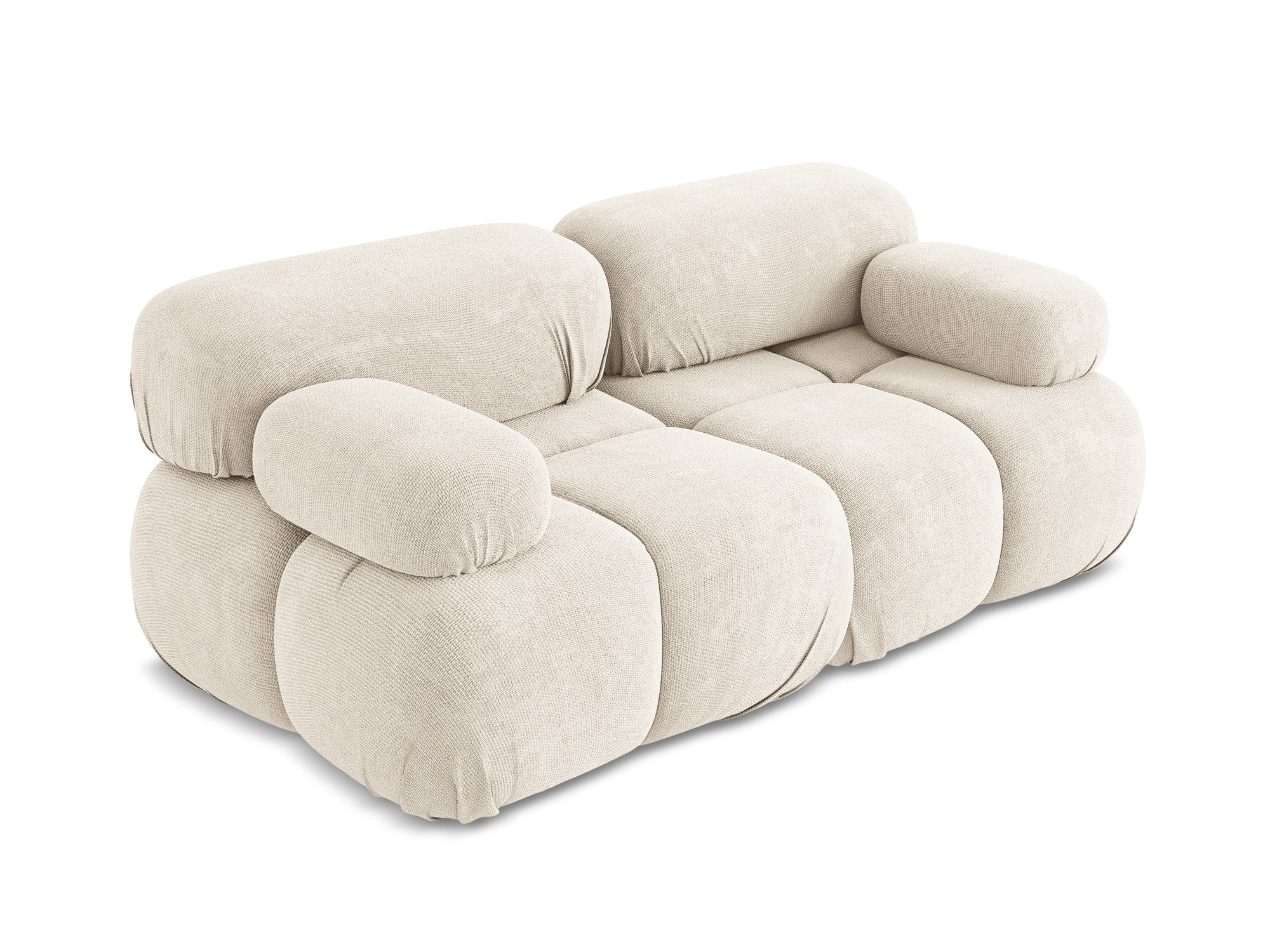 Modular 2-Seater Sofa LOKUA Light Beige Chenille
