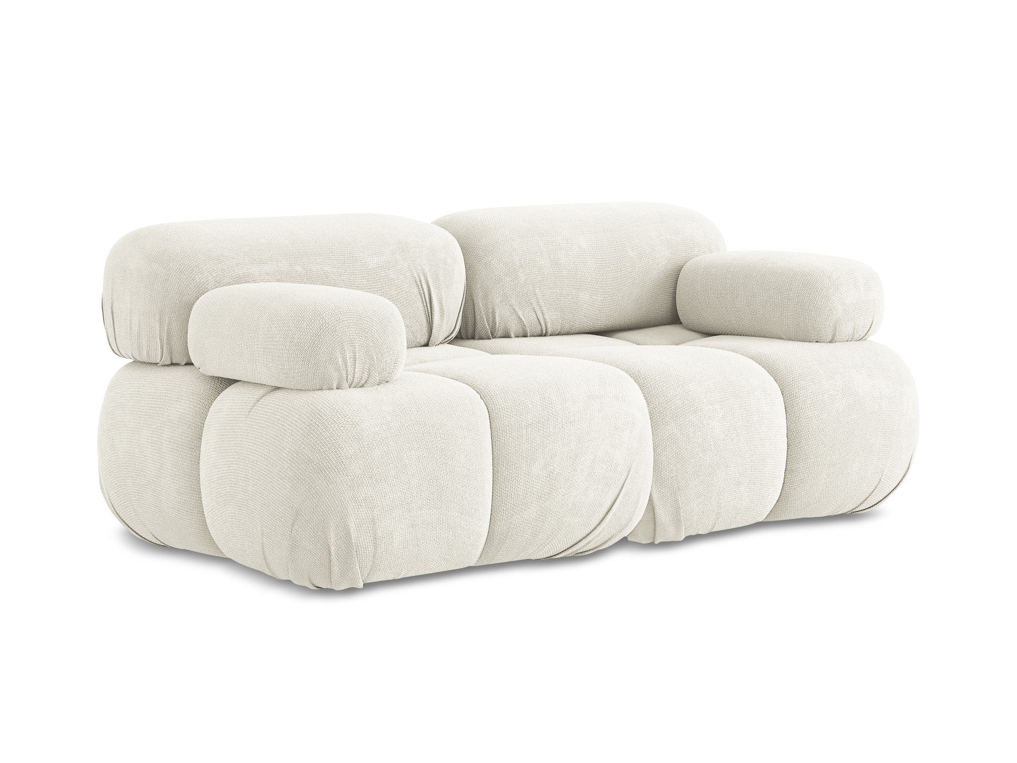 Modulares 2-Sitzer-Sofa LOKUA weißes Chenille