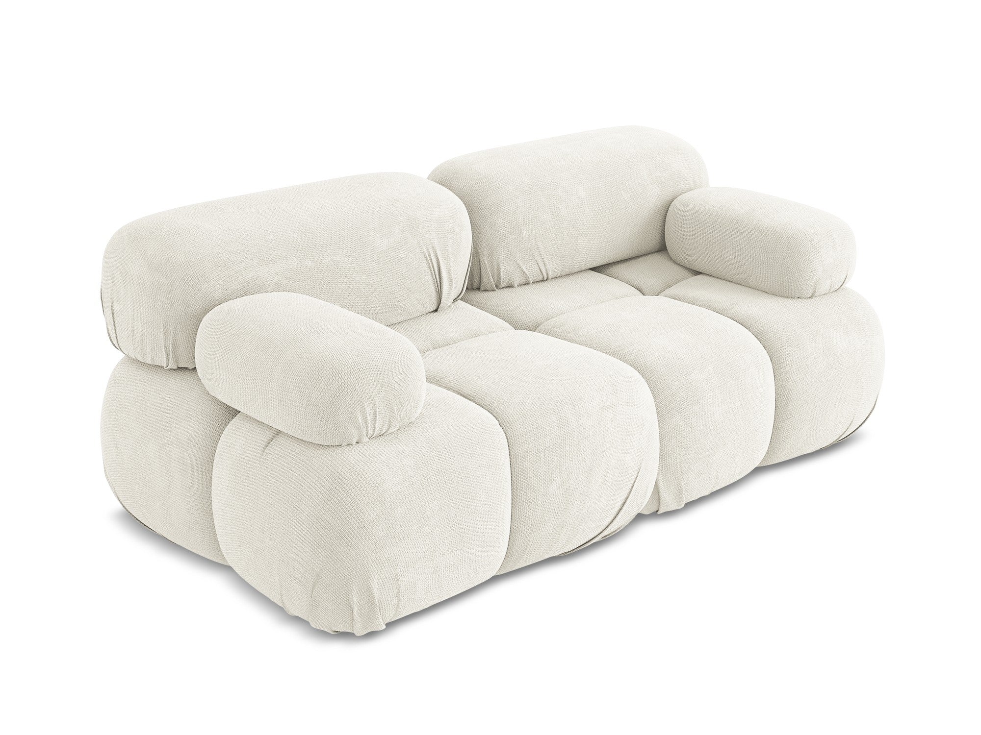 Modulares 2-Sitzer-Sofa LOKUA weißes Chenille