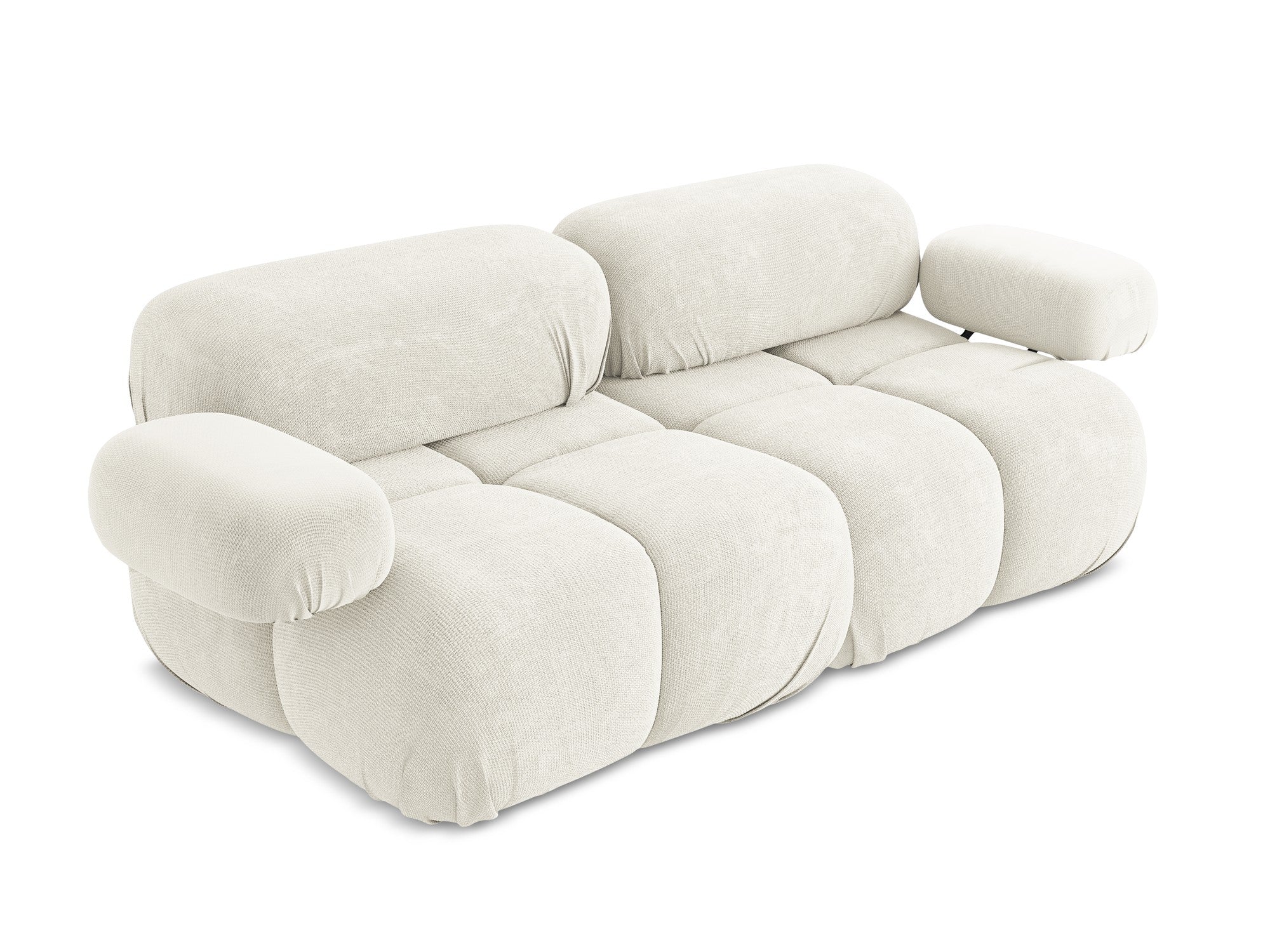 Modulares 2-Sitzer-Sofa LOKUA weißes Chenille