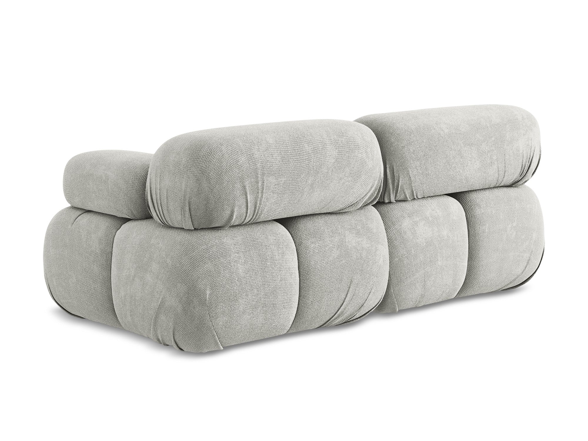 Modular 2-Seater Sofa LOKUA Light Gray Chenille