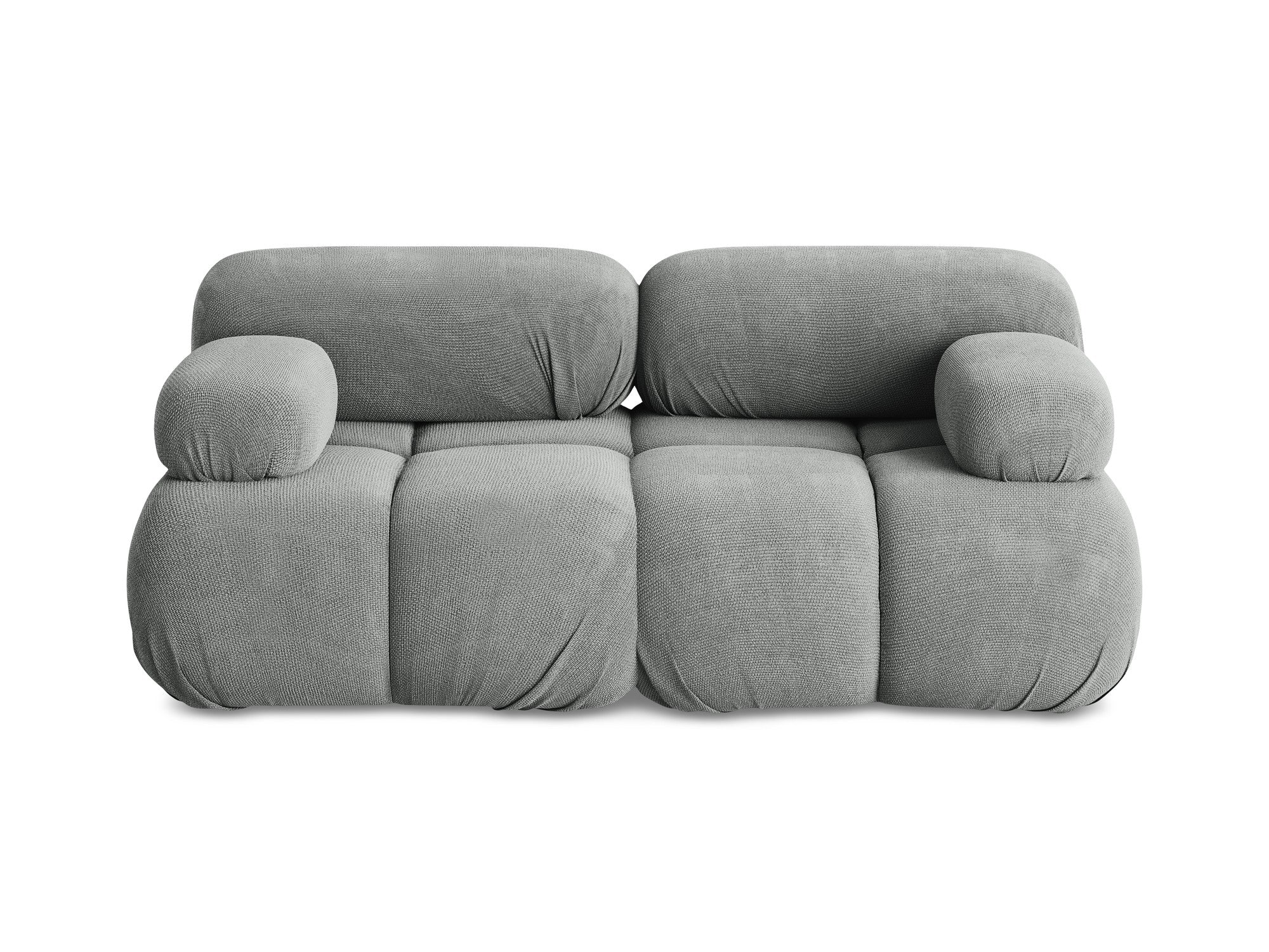 Modular 2-Seater Sofa LOKUA Gray Chenille