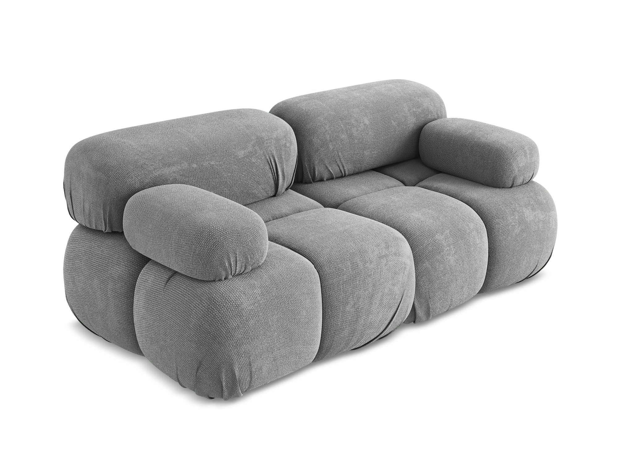 Modular 2-Seater Sofa LOKUA Gray Chenille