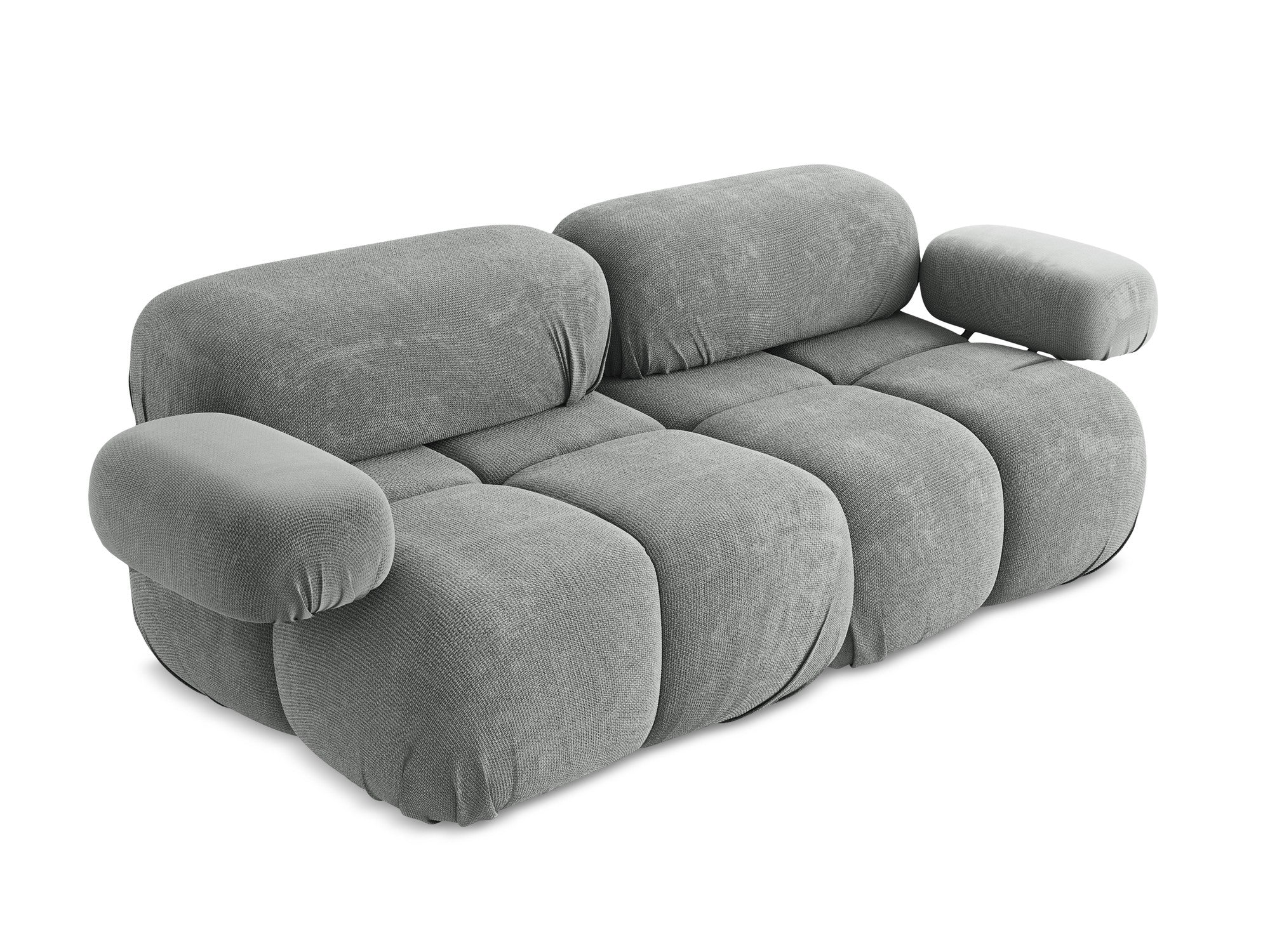 Modular 2-Seater Sofa LOKUA Gray Chenille