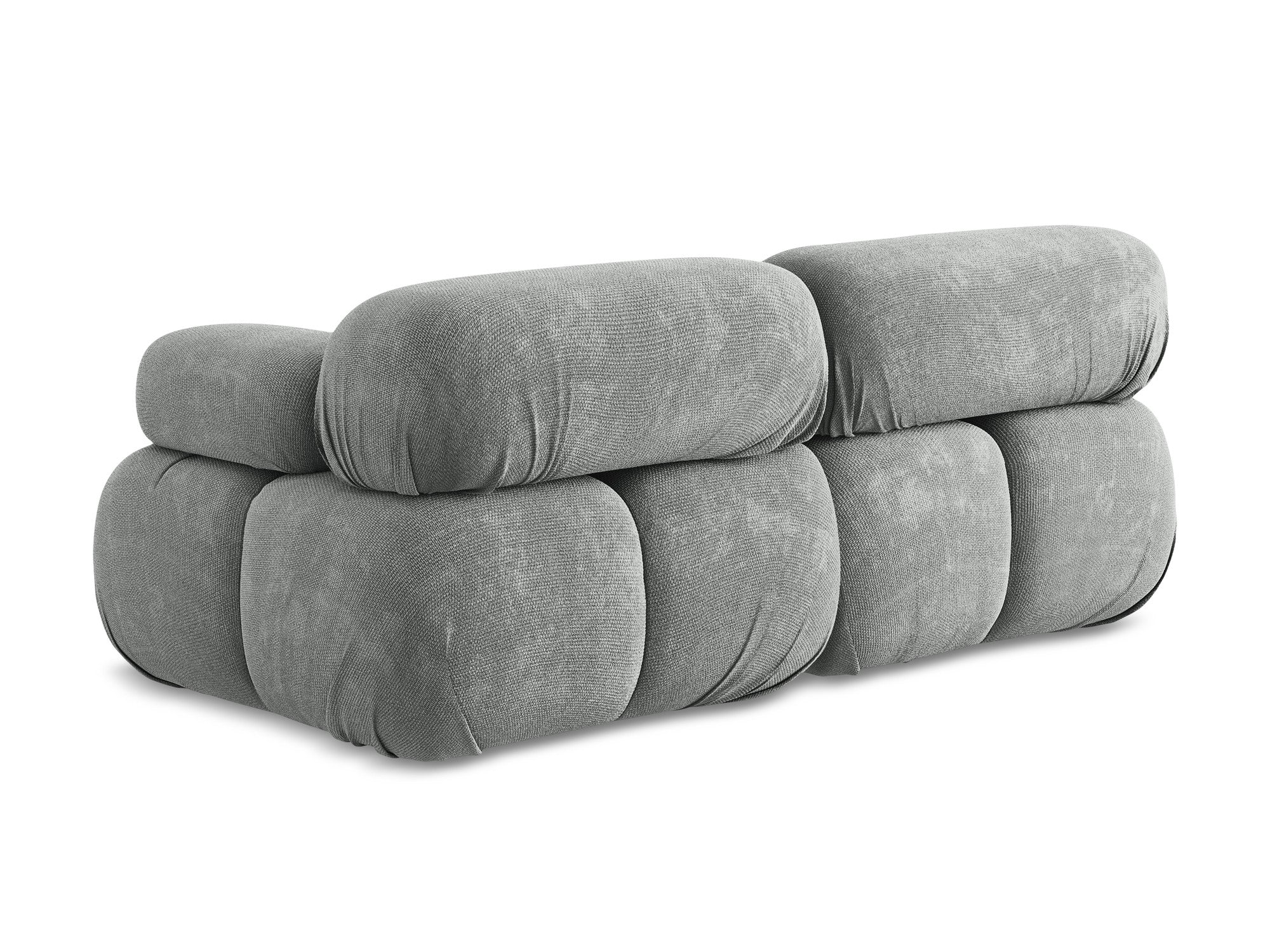 Modular 2-Seater Sofa LOKUA Gray Chenille