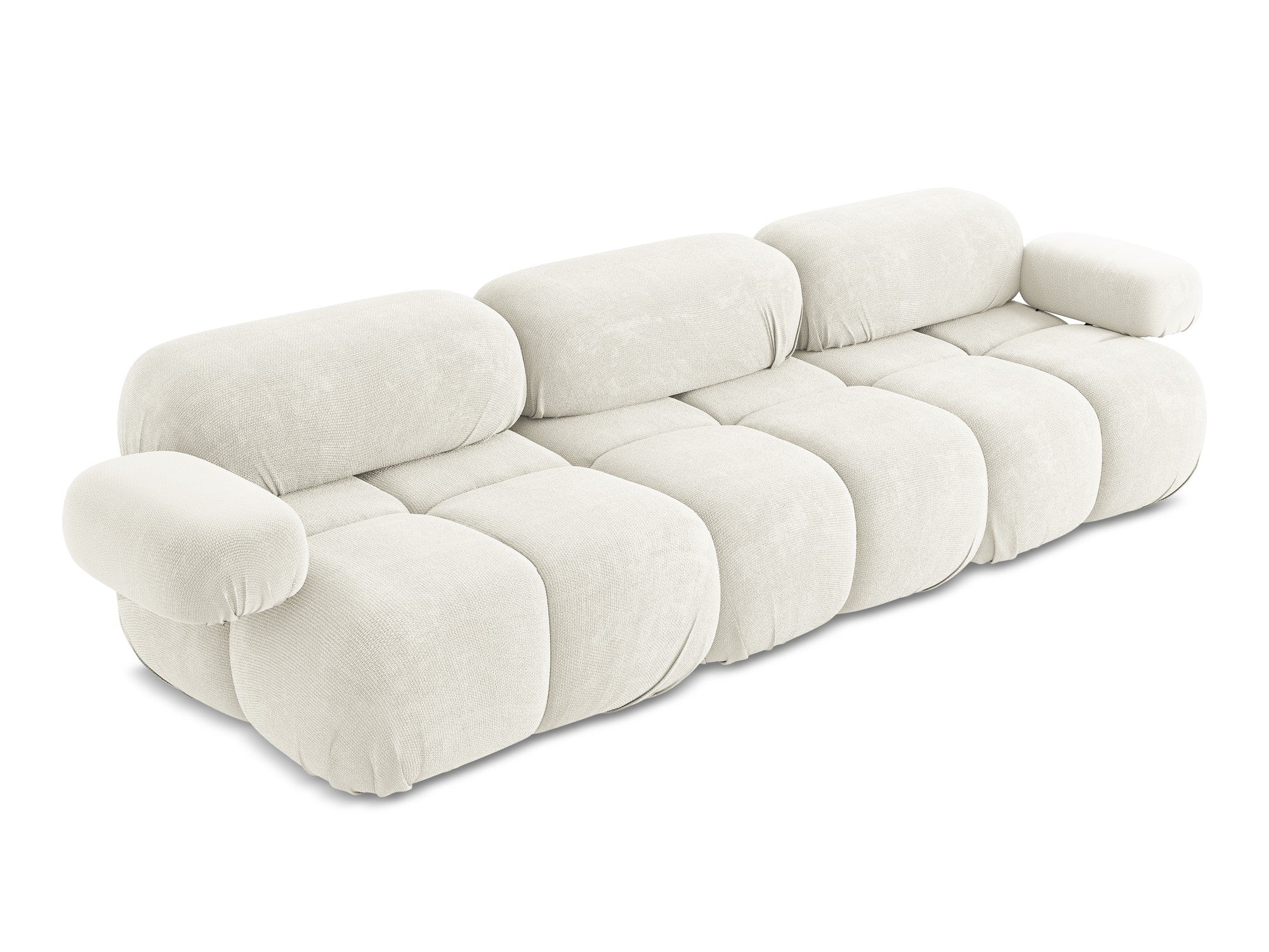 Modulares 3-Sitzer-Sofa LOKUA weißes Chenille