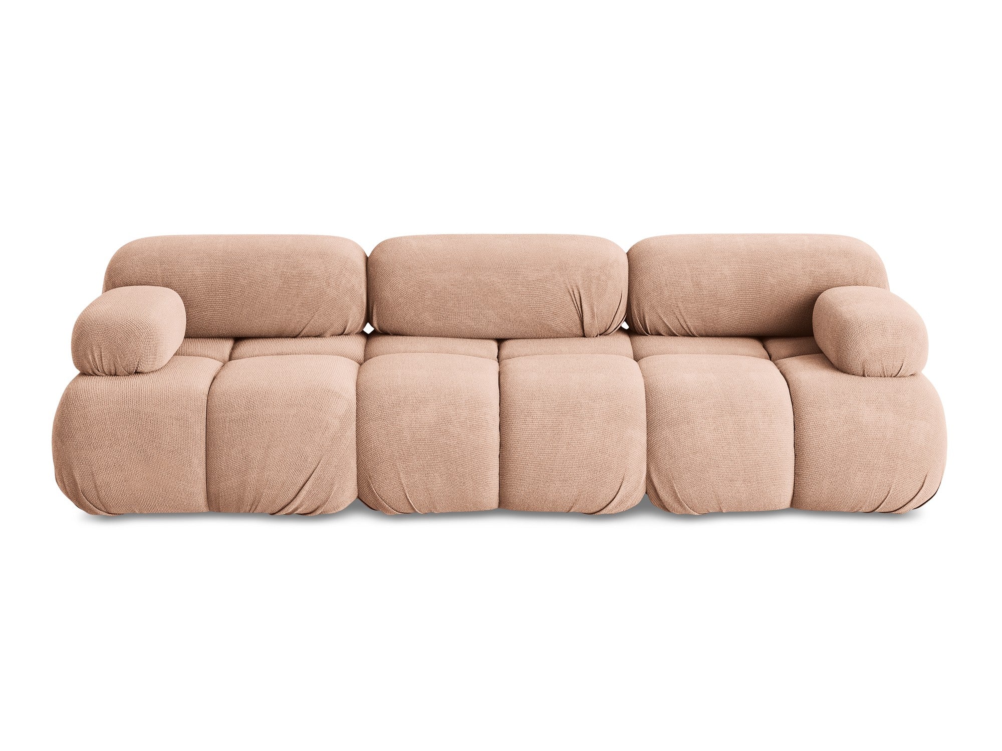 Modulares 3-Sitzer-Sofa LOKUA pfirsichfarbener Chenille
