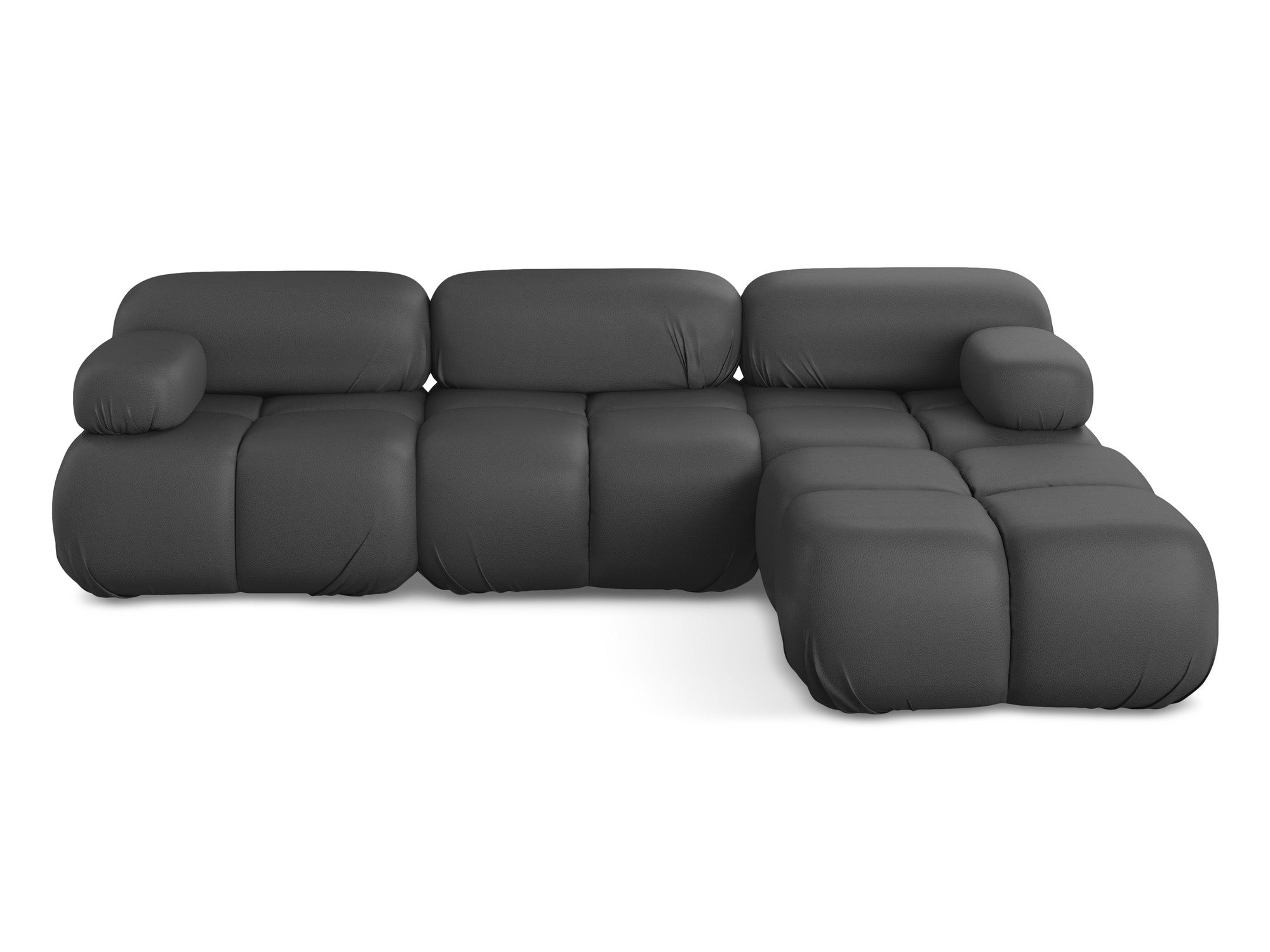 Modularer Ecksofa LOKUA grau Kunstleder