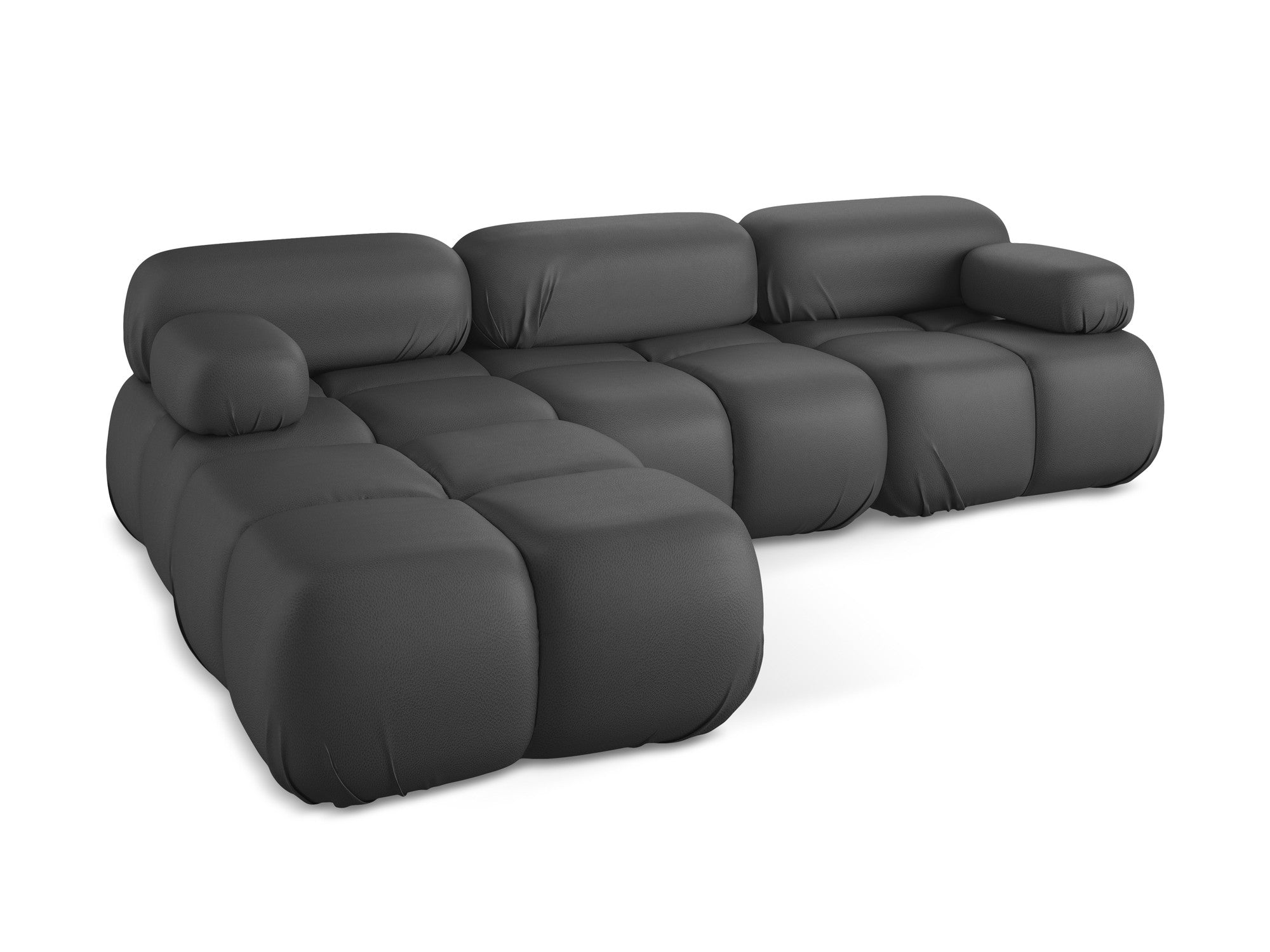 Modularer Ecksofa LOKUA grau Kunstleder