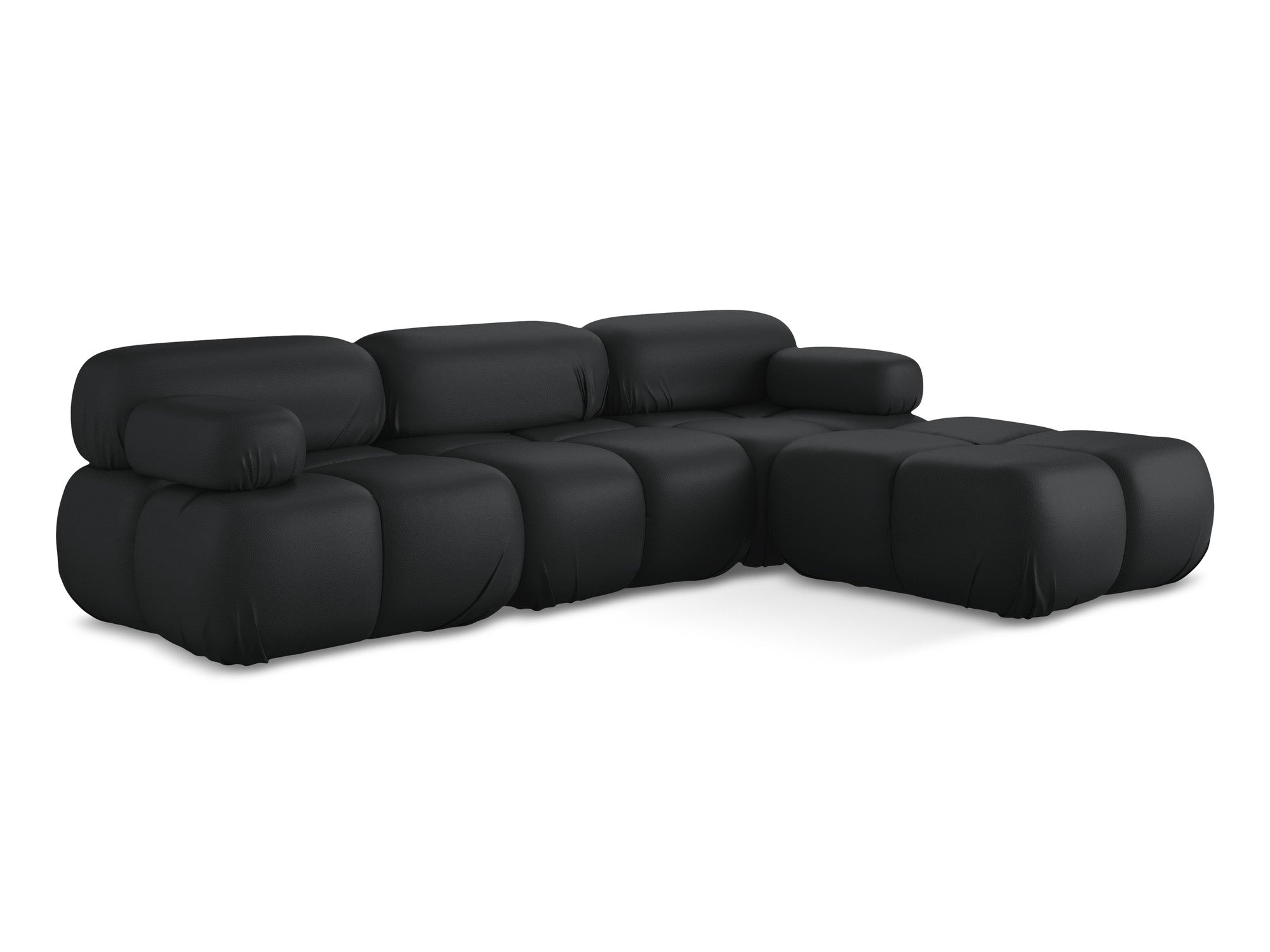 Modularer Universalecksofa LOKUA schwarz Kunstleder