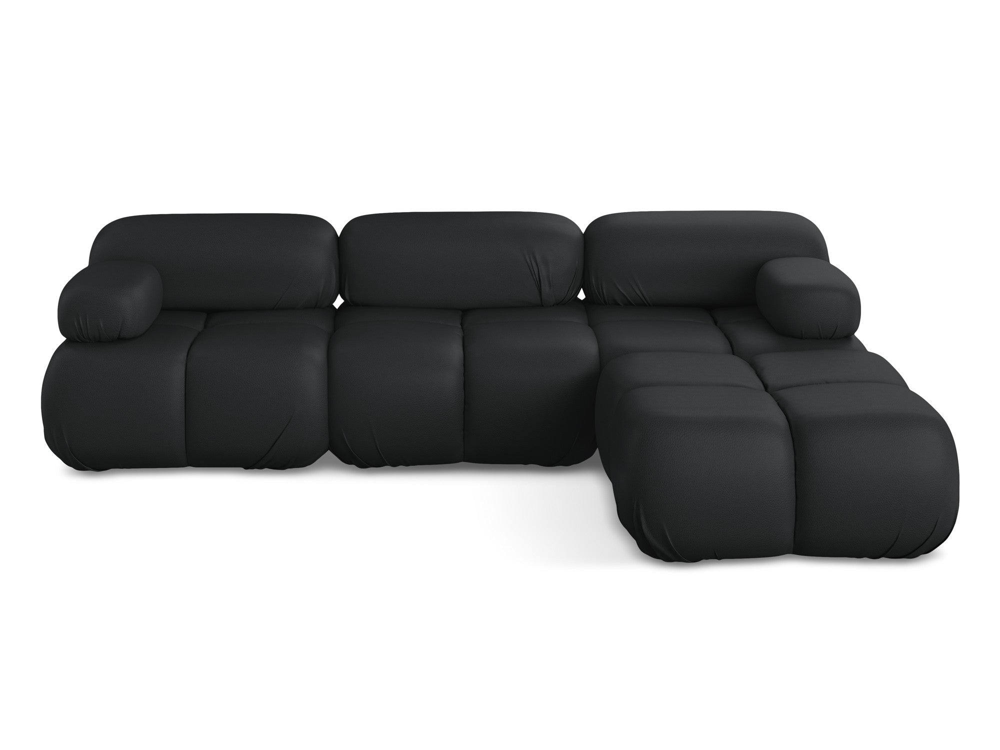 Modularer Universalecksofa LOKUA schwarz Kunstleder