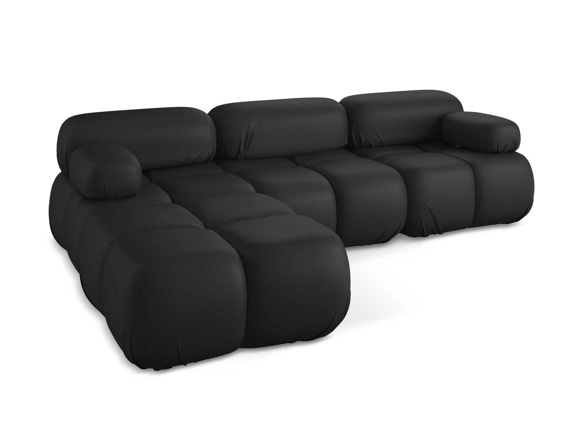 Modularer Universalecksofa LOKUA schwarz Kunstleder