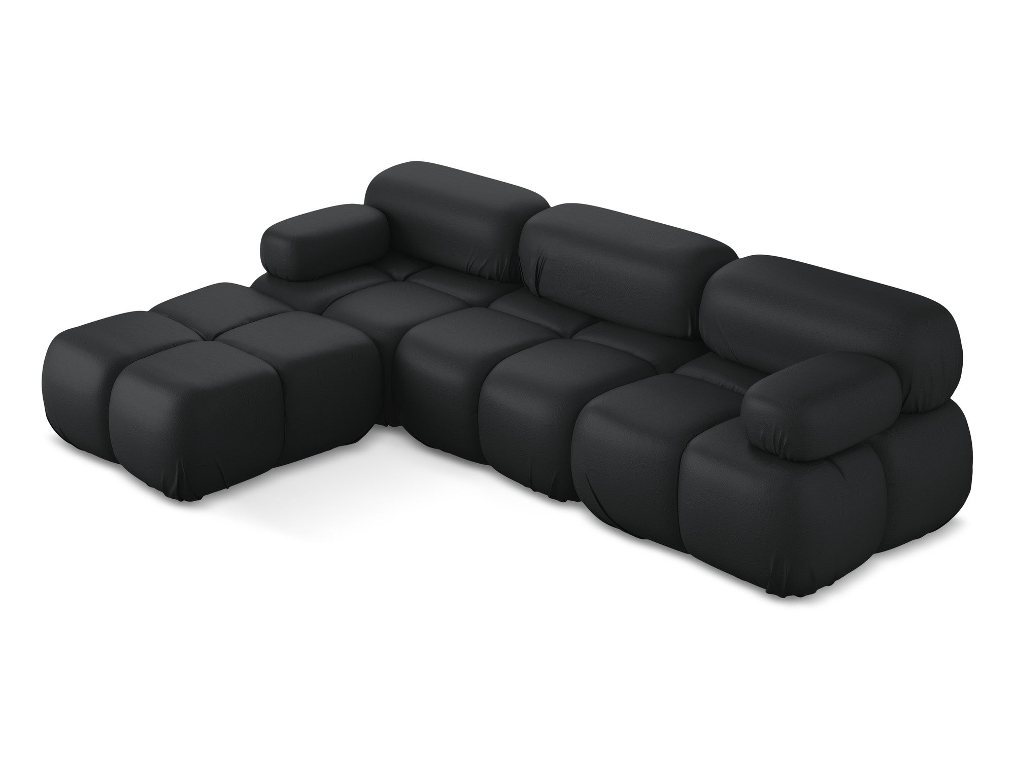 Modularer Universalecksofa LOKUA schwarz Kunstleder