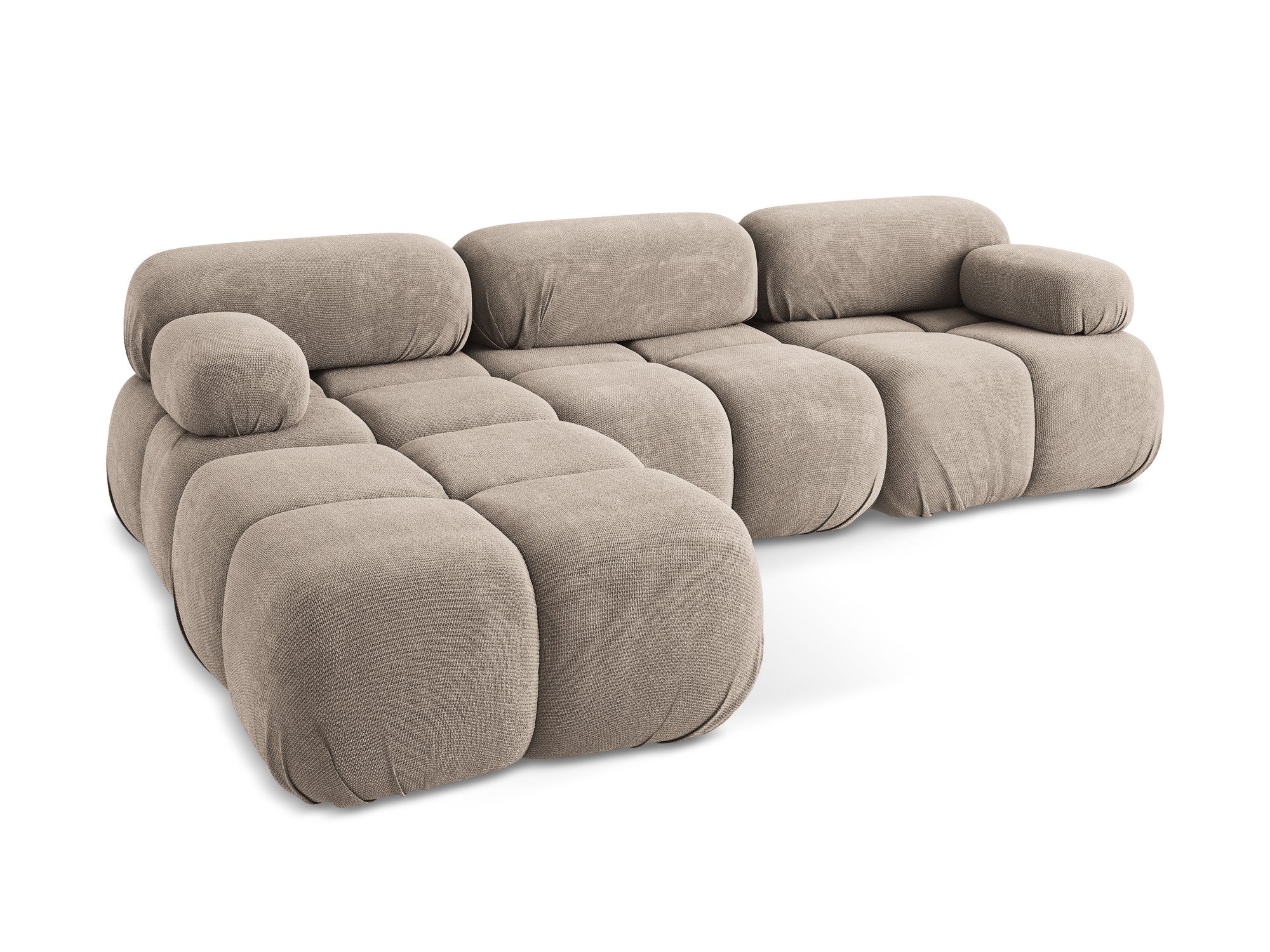 Universal modular corner sofa LOKUA dark beige chenille