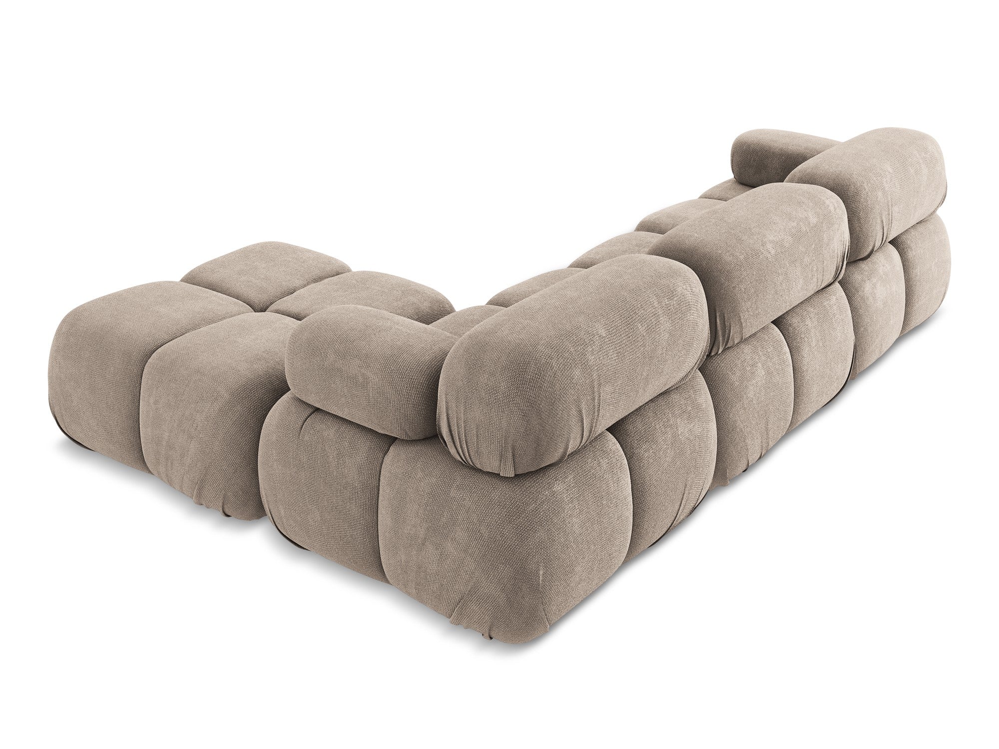 Universal modular corner sofa LOKUA dark beige chenille