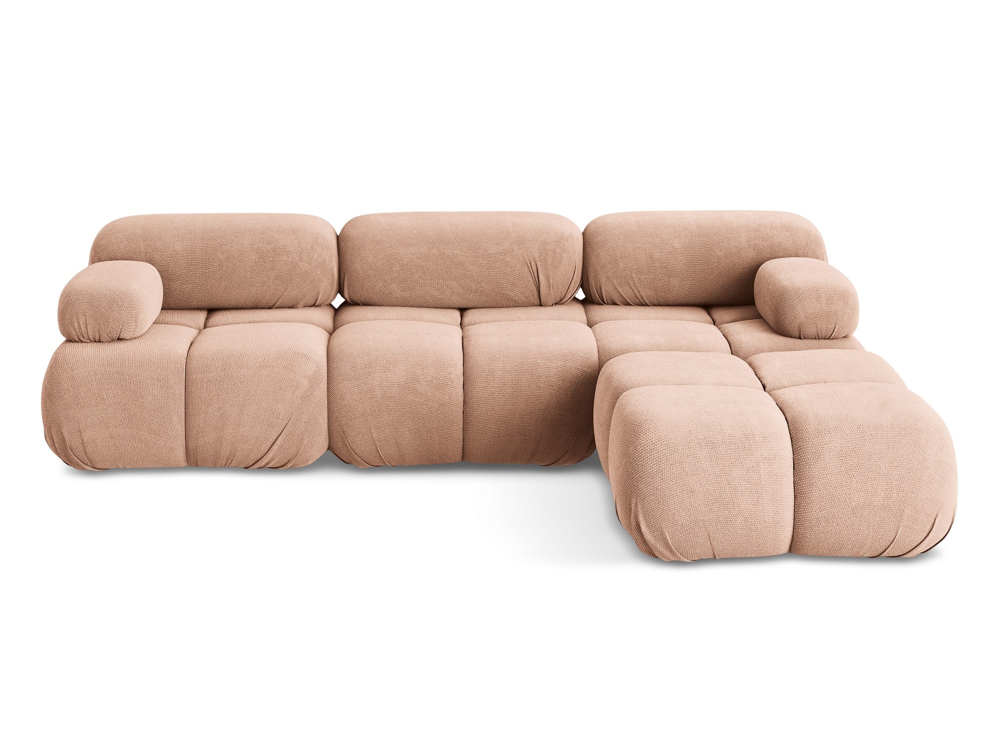 Universal modular corner sofa LOKUA peach chenille