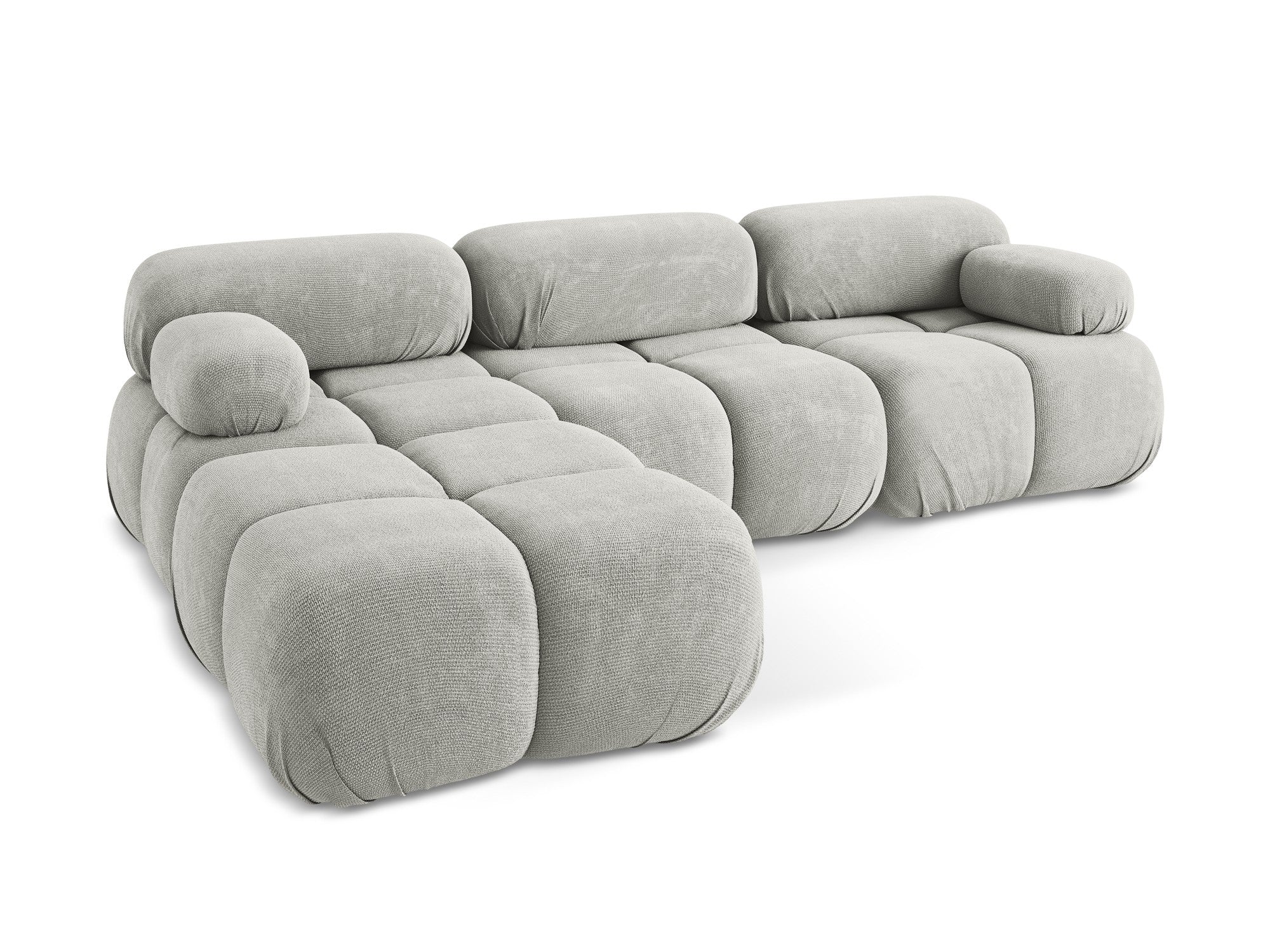 Modularer Ecksofa LOKUA hellgrau Chenille