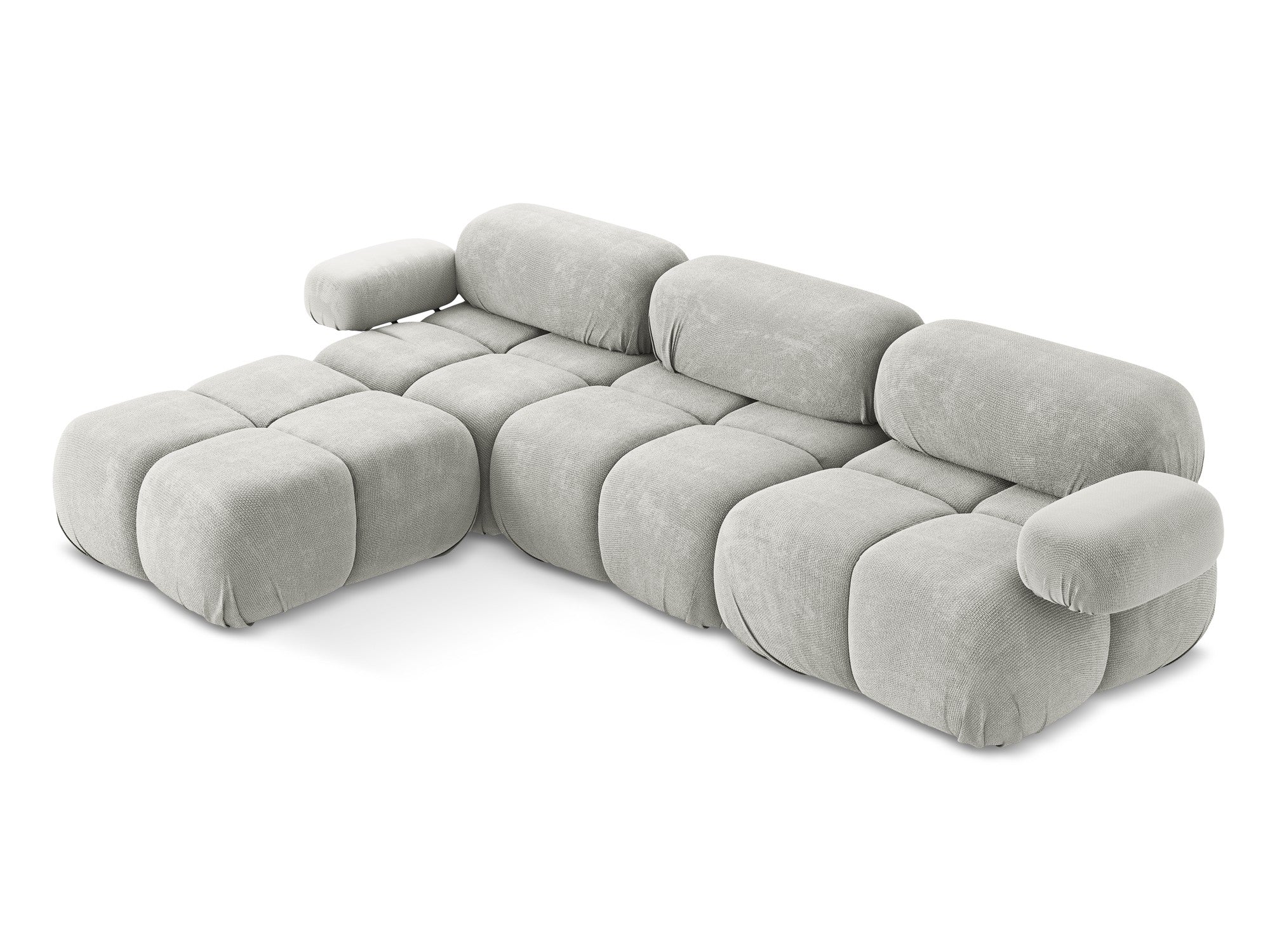 Modularer Ecksofa LOKUA hellgrau Chenille