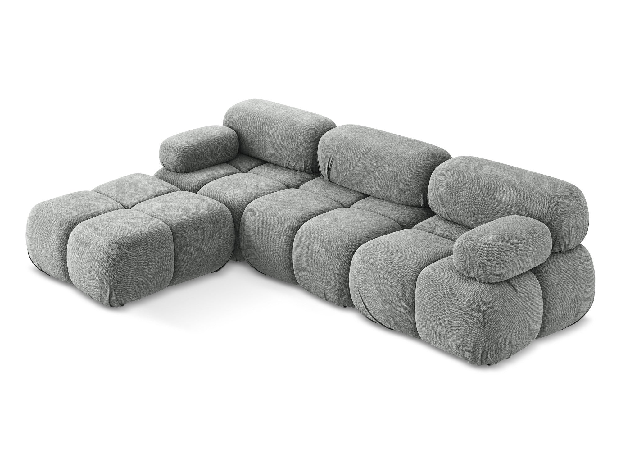 Modularer Universalecksofa LOKUA graues Chenille