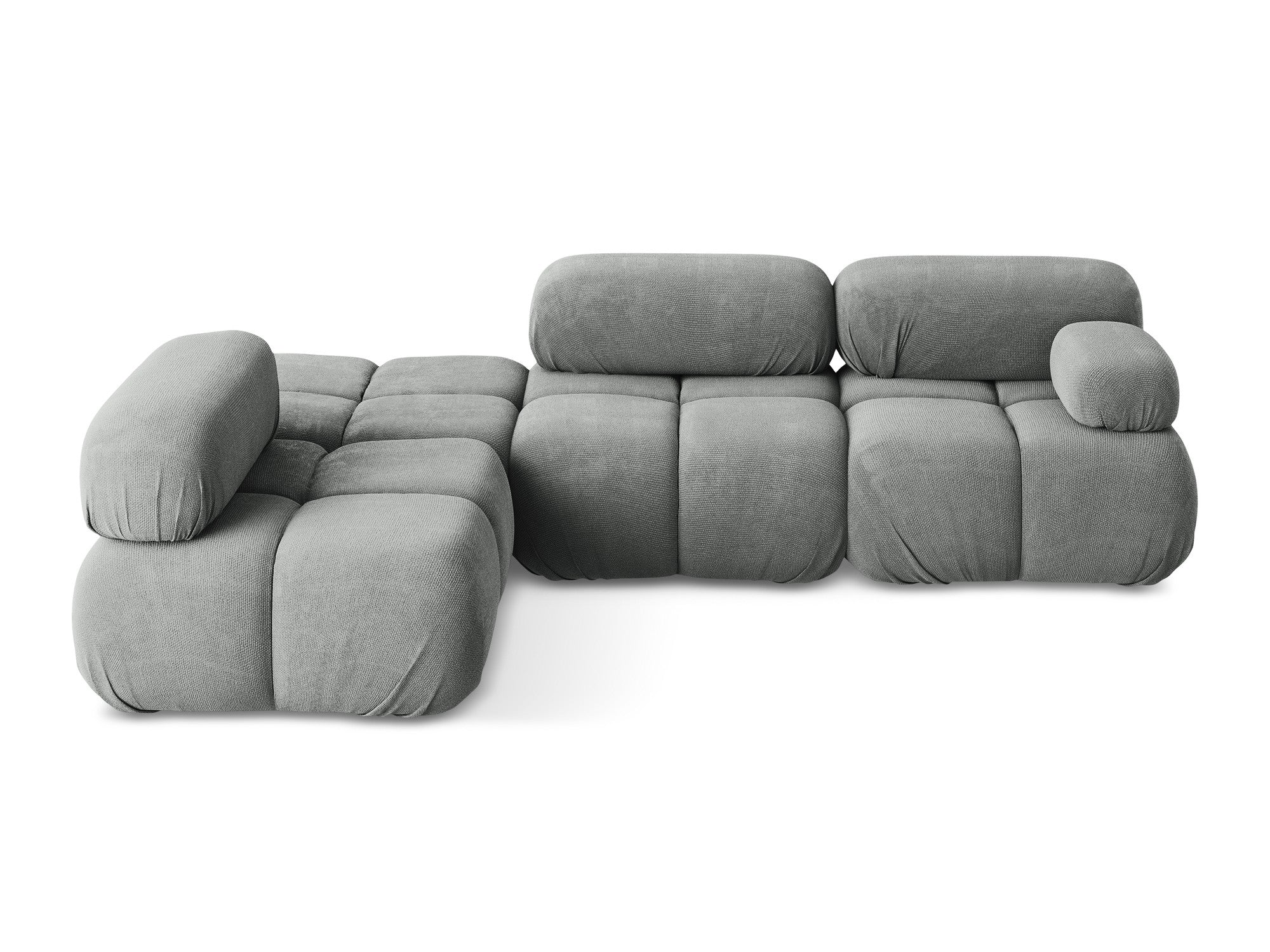 Modularer linksseitiger Ecksofa LOKUA graues Chenille