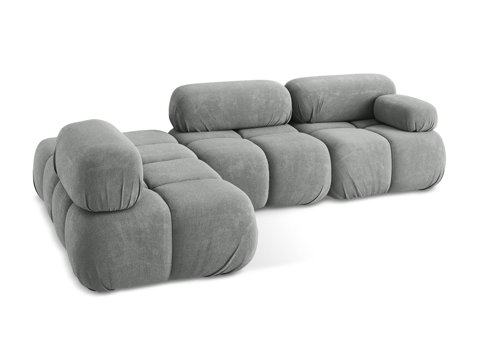 Modularer linksseitiger Ecksofa LOKUA graues Chenille