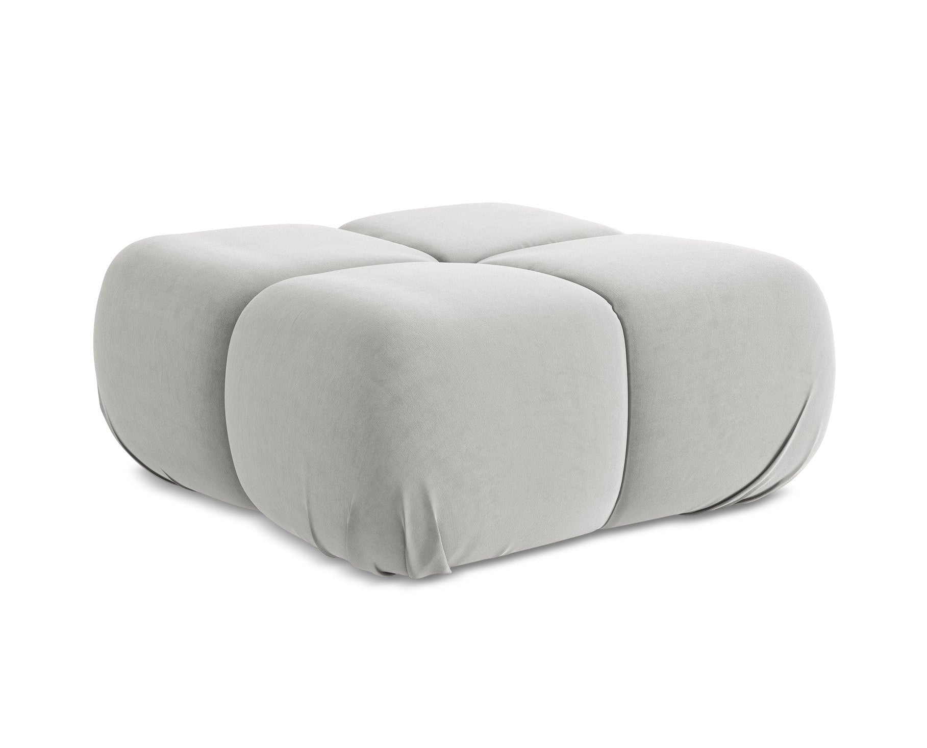 Pouf / velvet module LOKUA silver