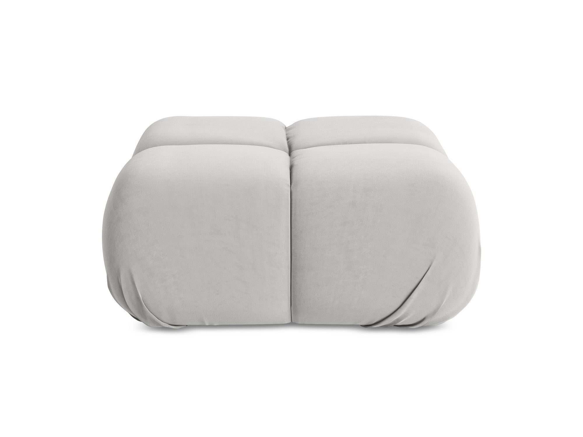 Pouf / velvet module LOKUA silver