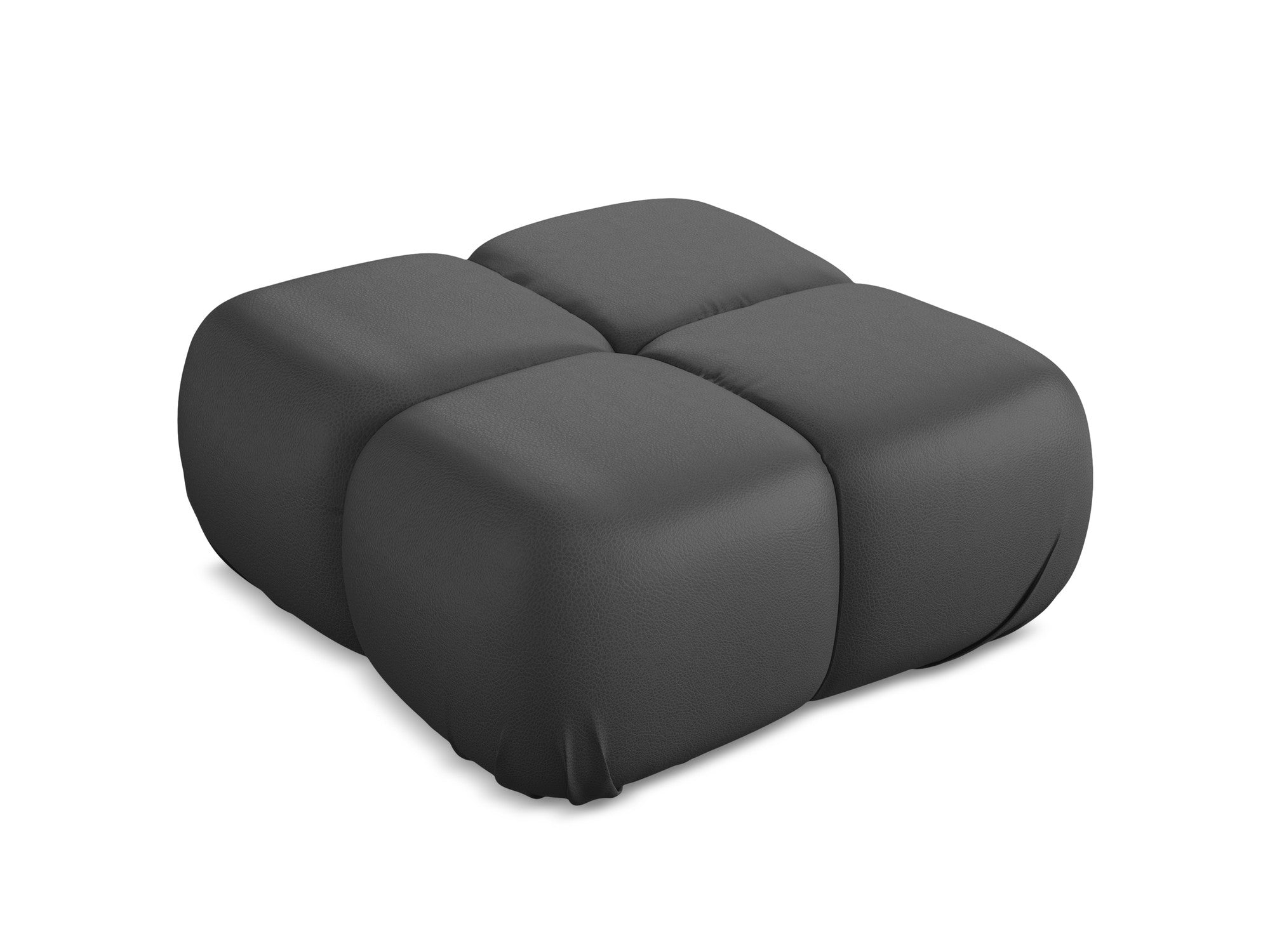 Pouf / Modul LOKUA graues Kunstleder