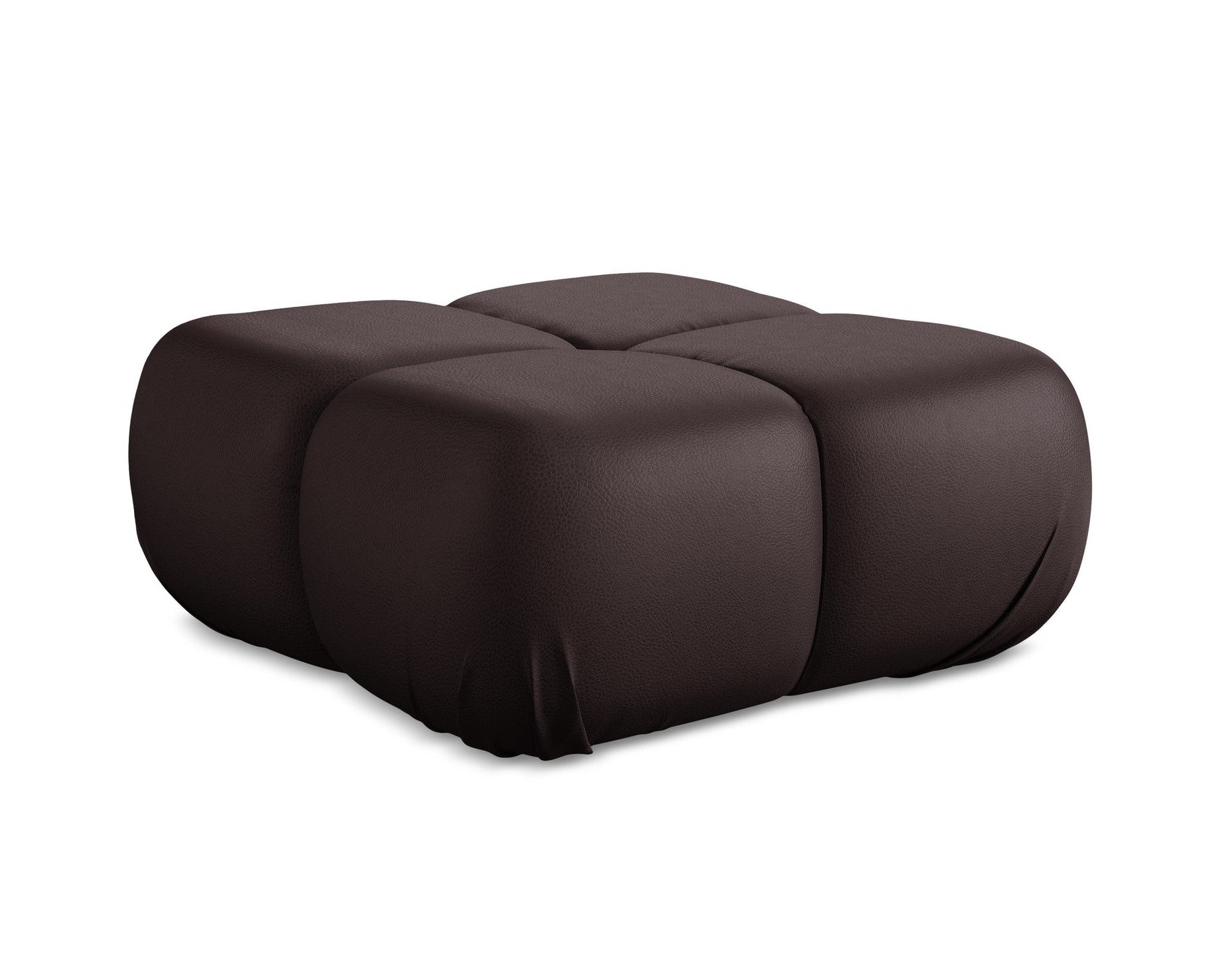 Pouf / LOKUA module plum eco-leather
