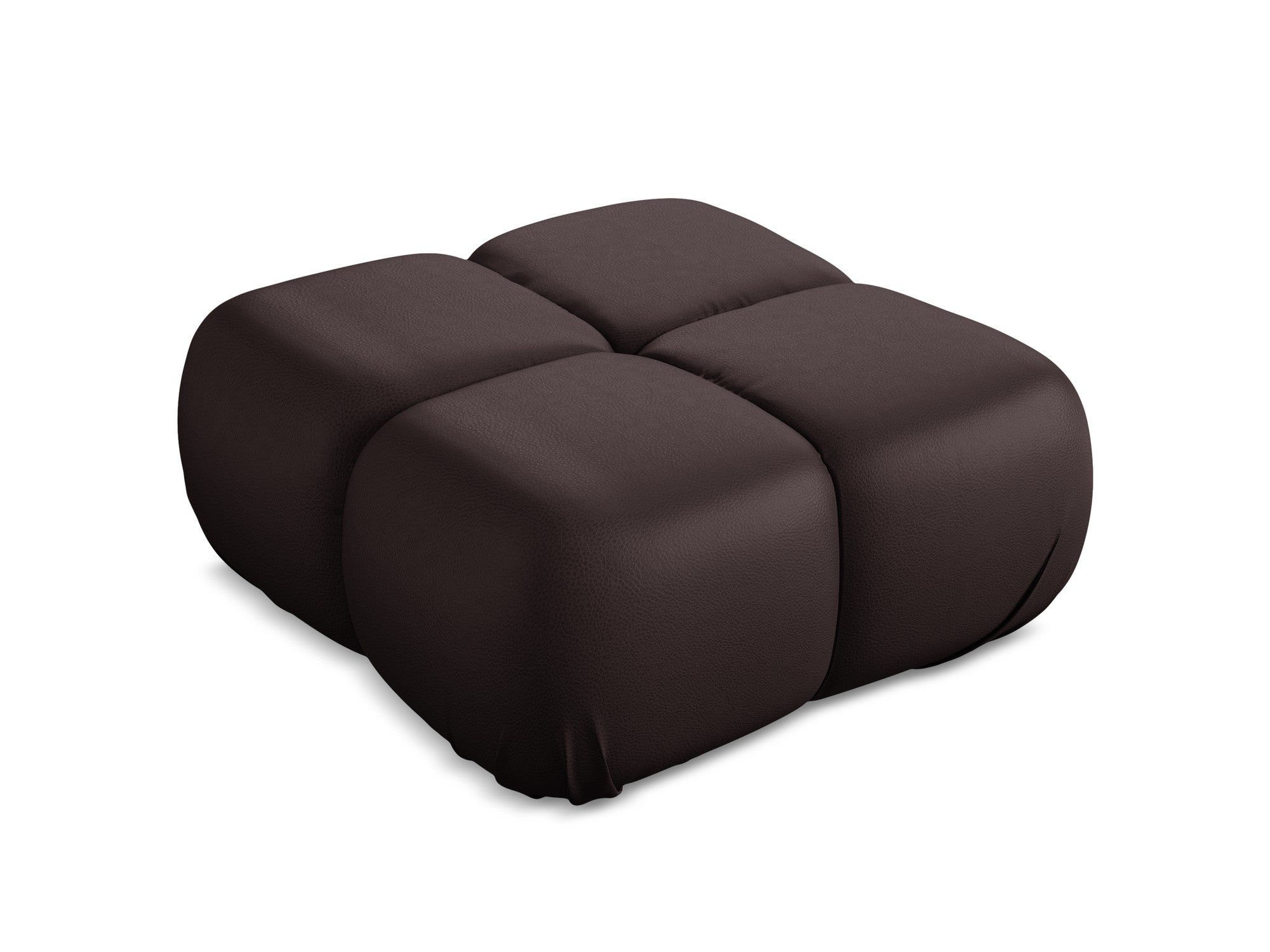 Pouf / LOKUA module plum eco-leather