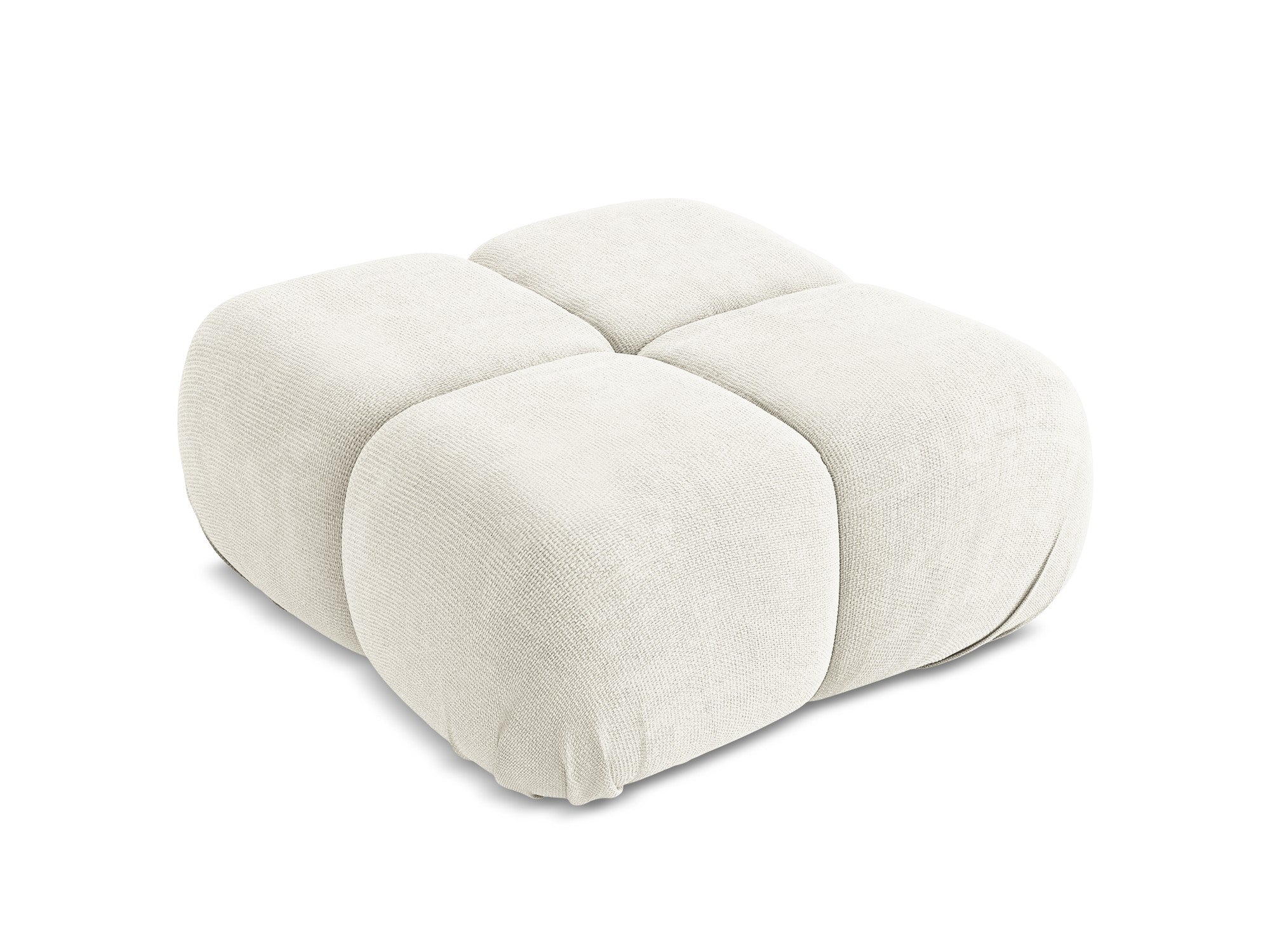 Hocker / Modul LOKUA weißer Chenille