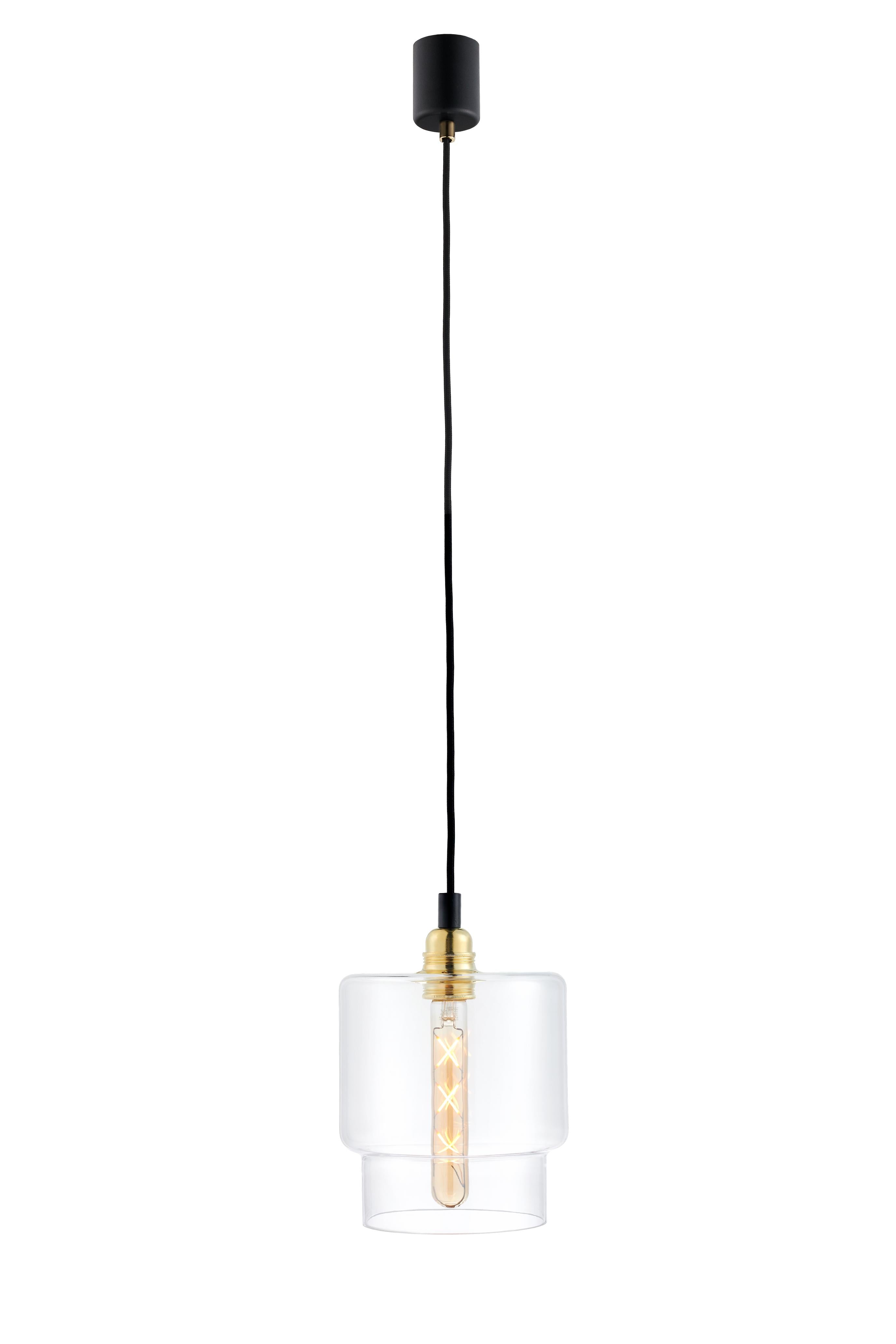 LONGIS IV transparent pendant lamp with gold