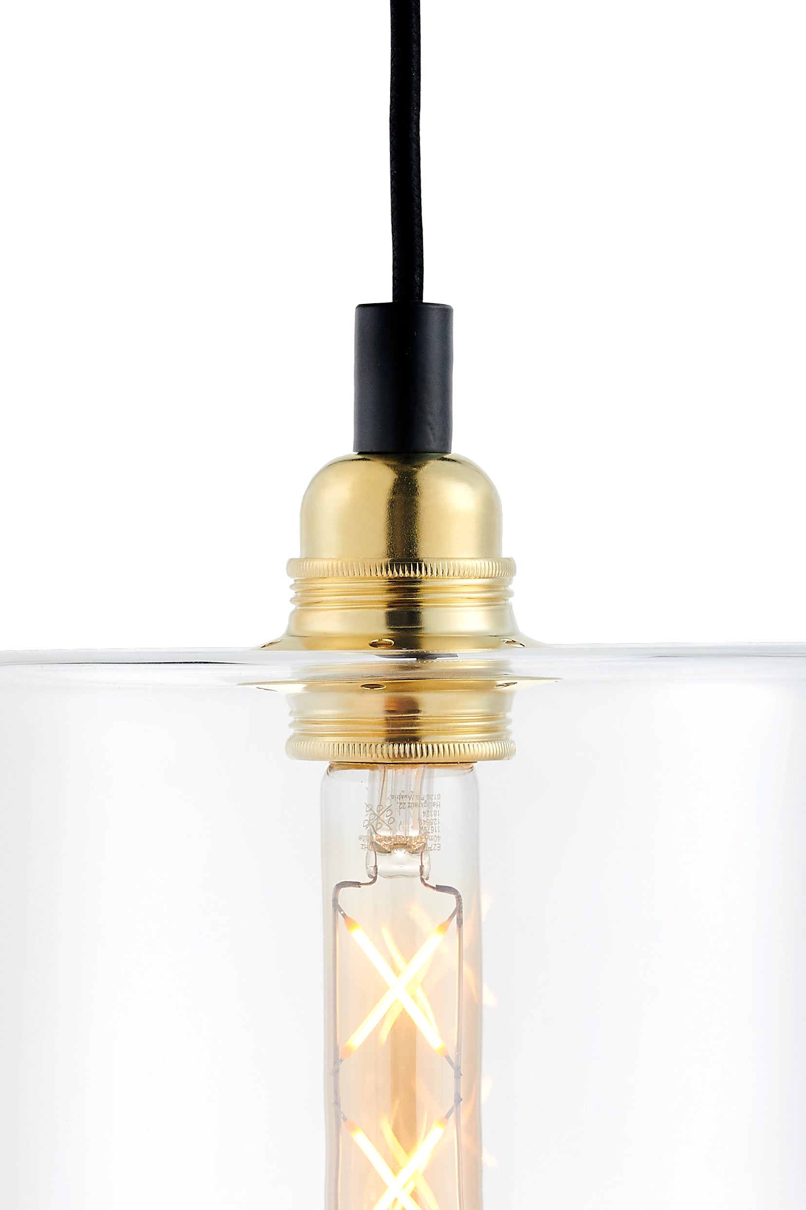 LONGIS IV transparent pendant lamp with gold