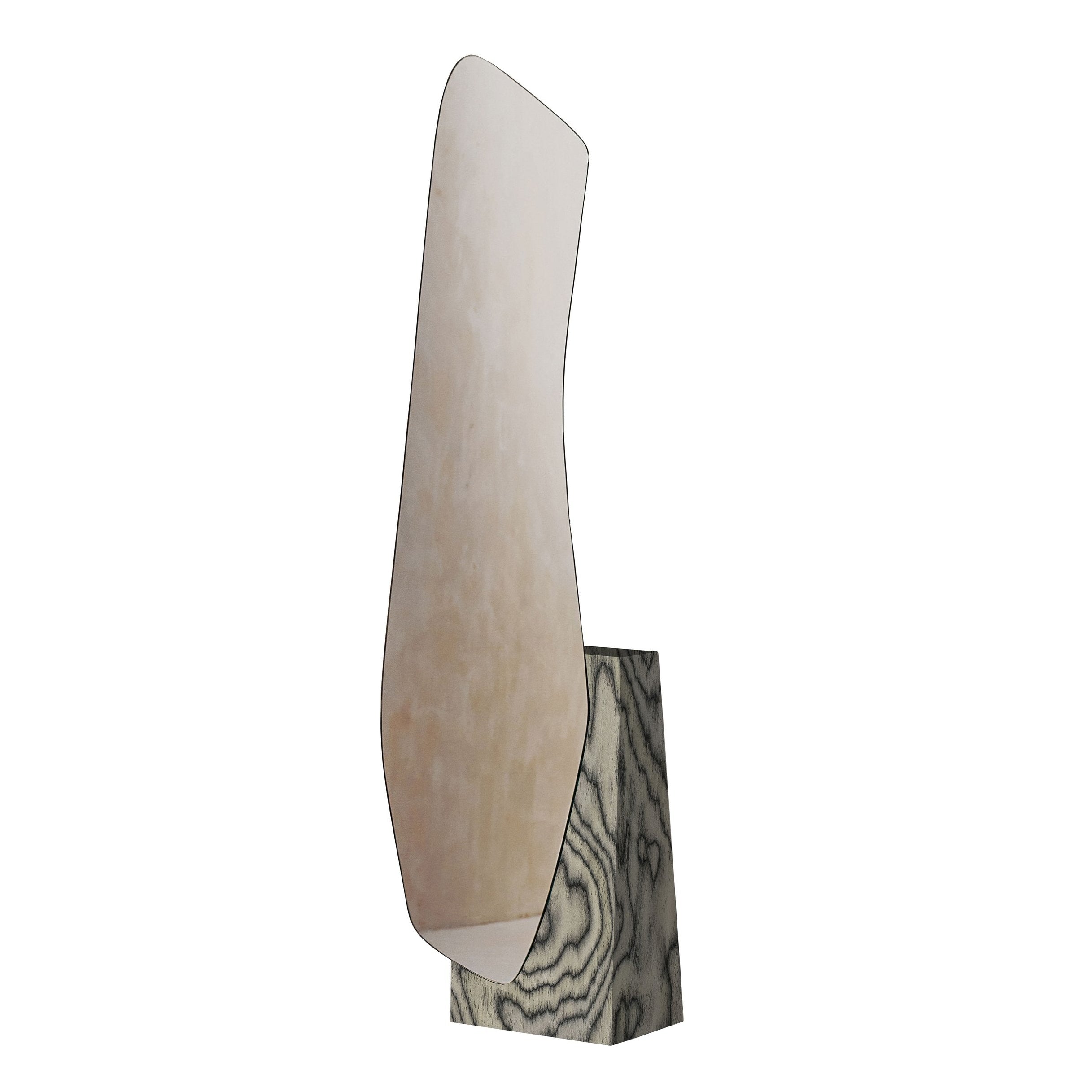 LAKE 5 ALPI gray wooden veneer floor mirror