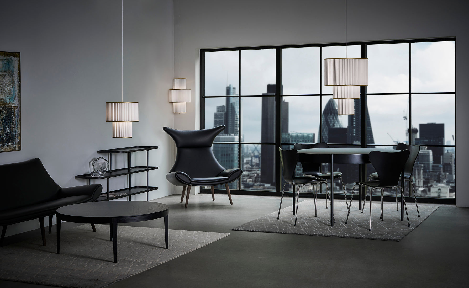 Pendelleuchte MODELL 110 PLIVELLO weiß mit Gold