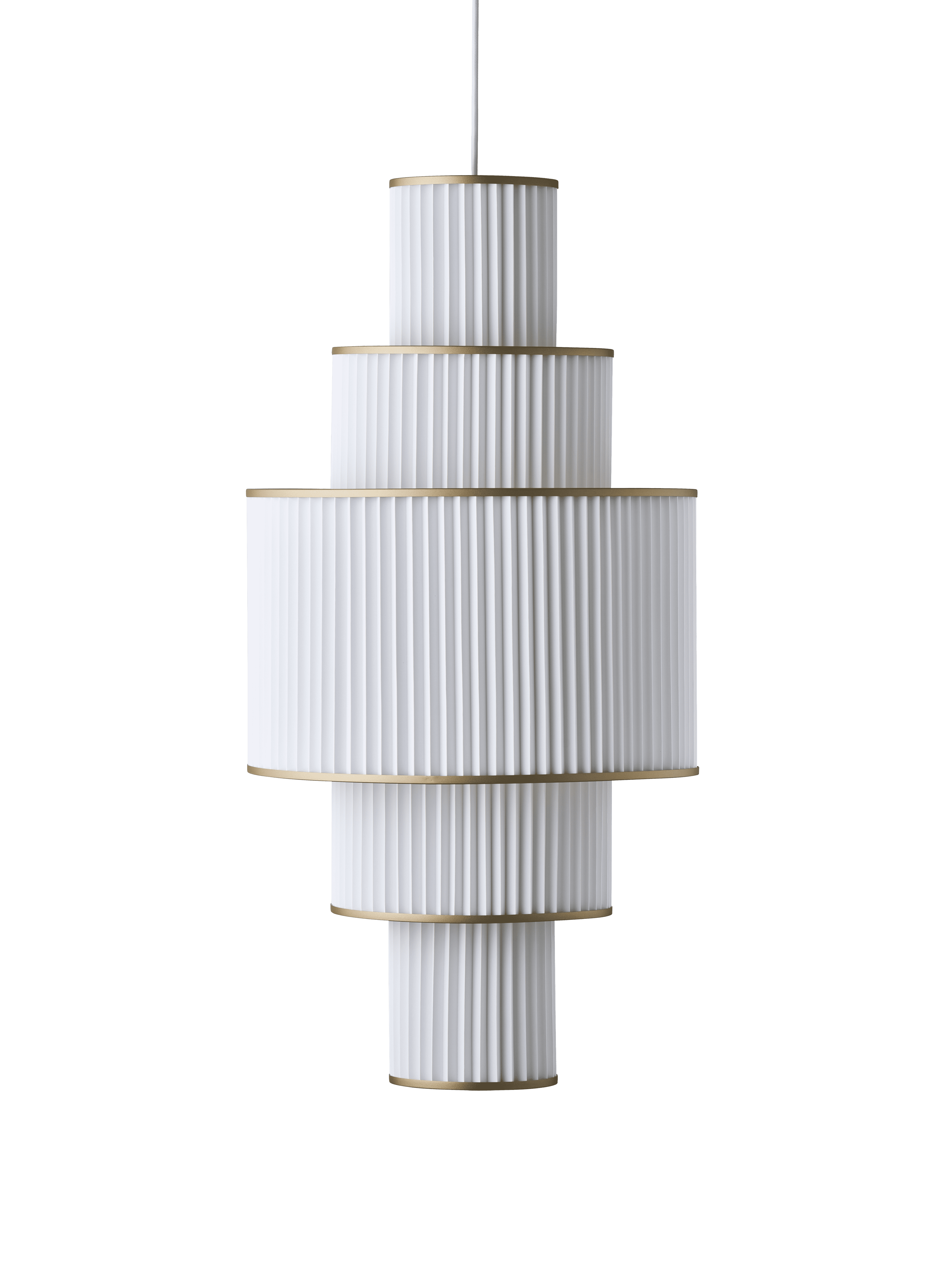 Pendelleuchte MODELL 113 PLIVELLO weiß mit Gold