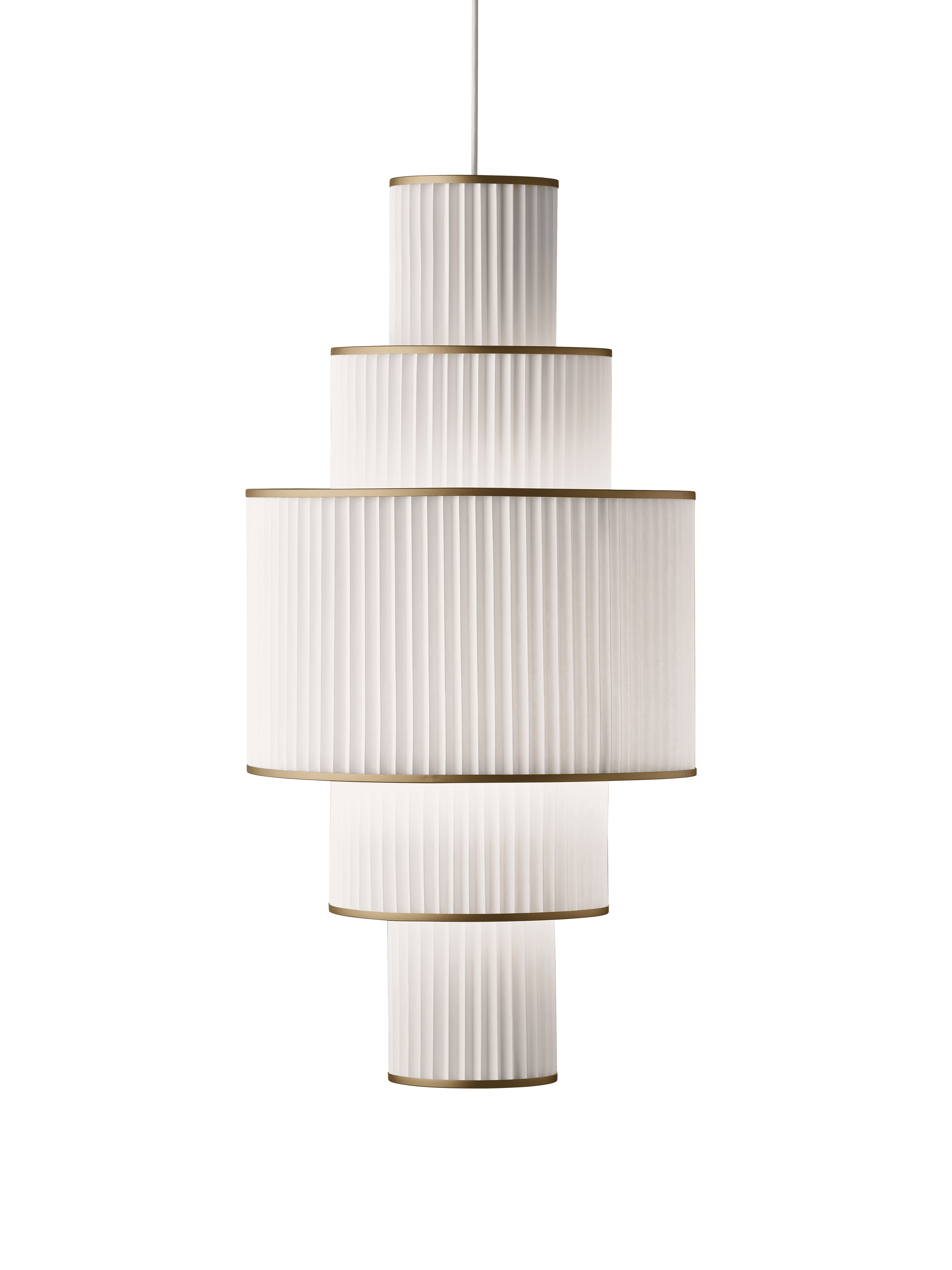 Pendelleuchte MODELL 113 PLIVELLO weiß mit Gold