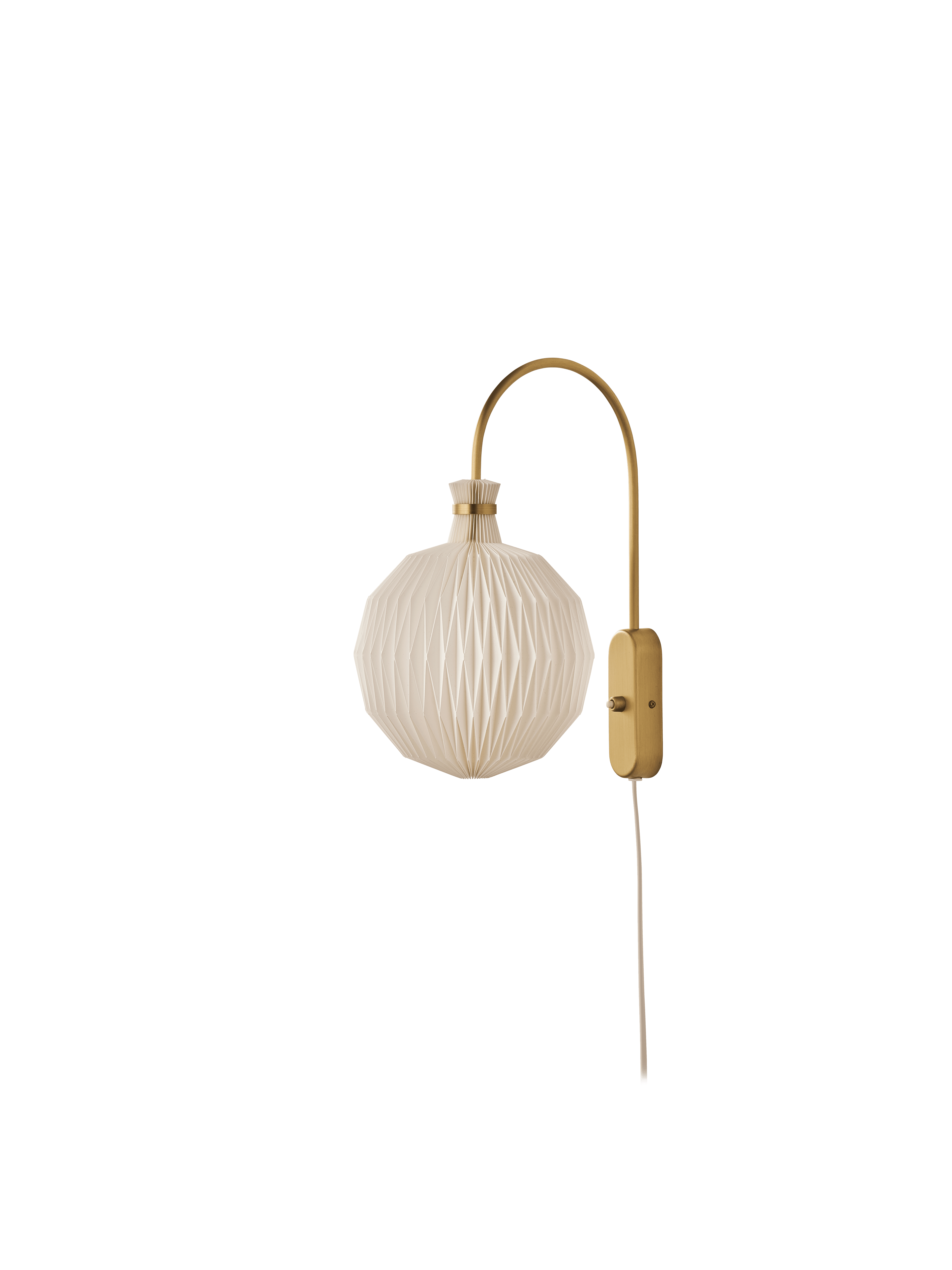 Wall lamp MODEL 201 white with brass base