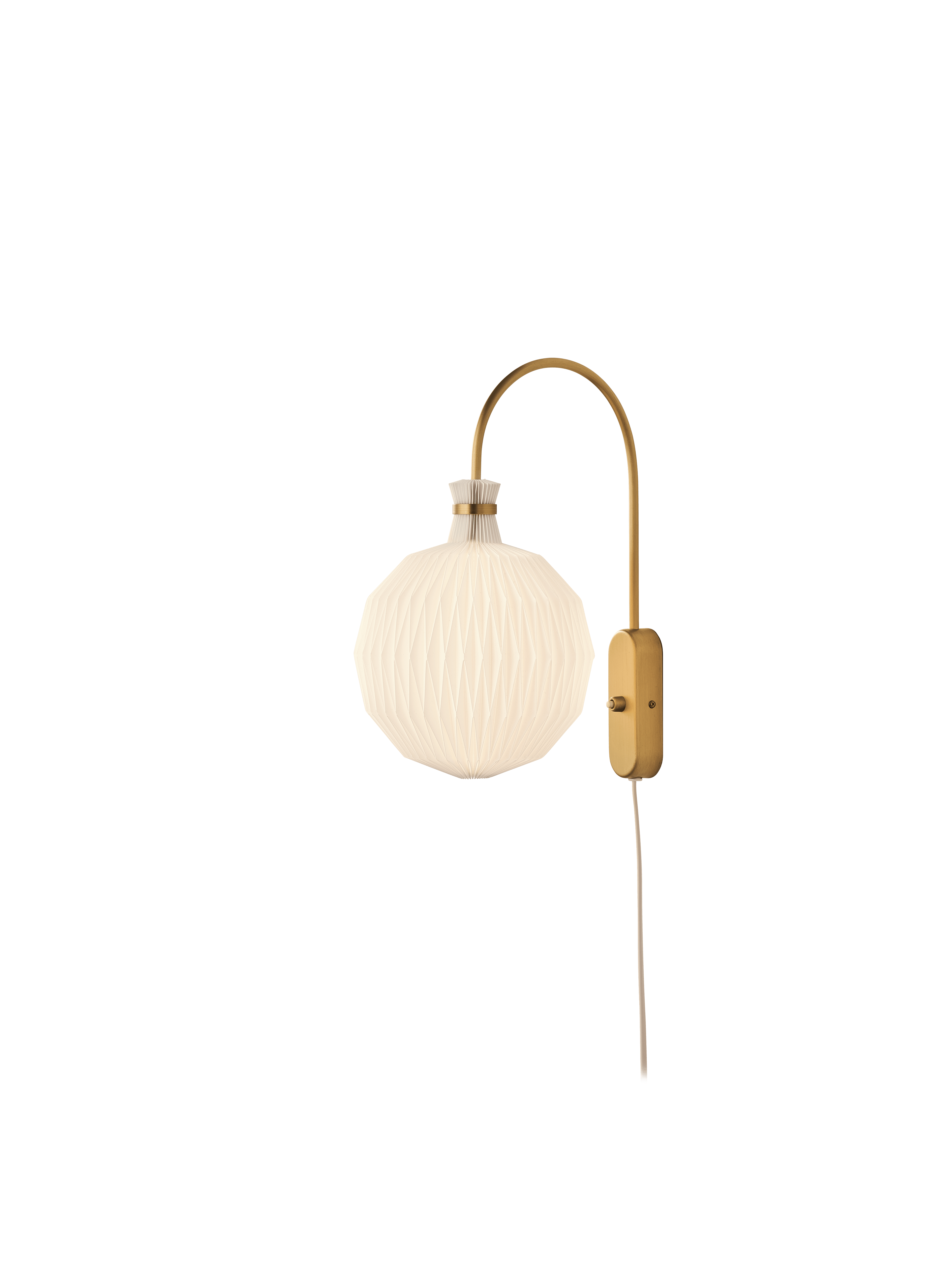 Wall lamp MODEL 201 white with brass base