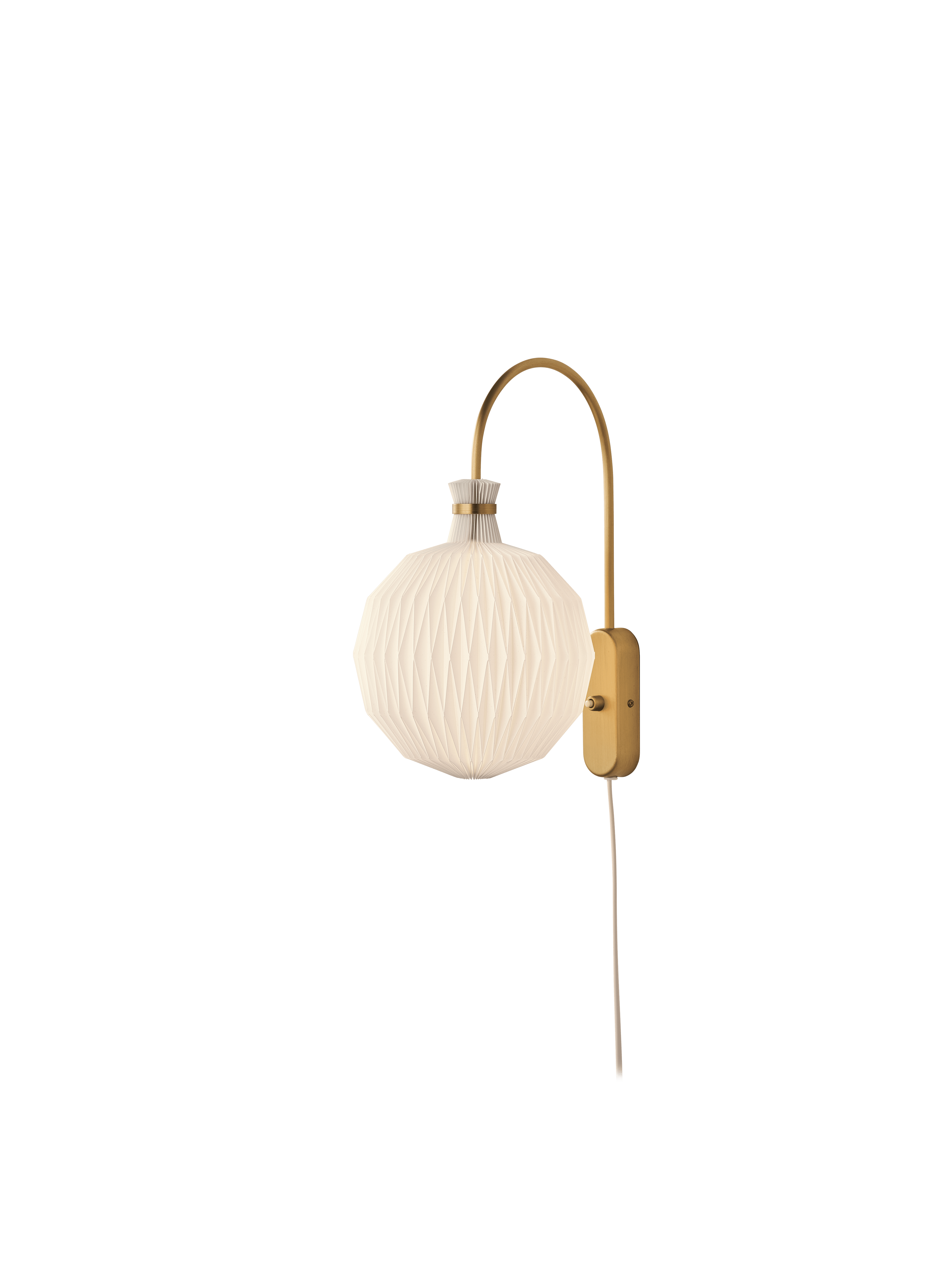 Wall lamp MODEL 201 white with brass base
