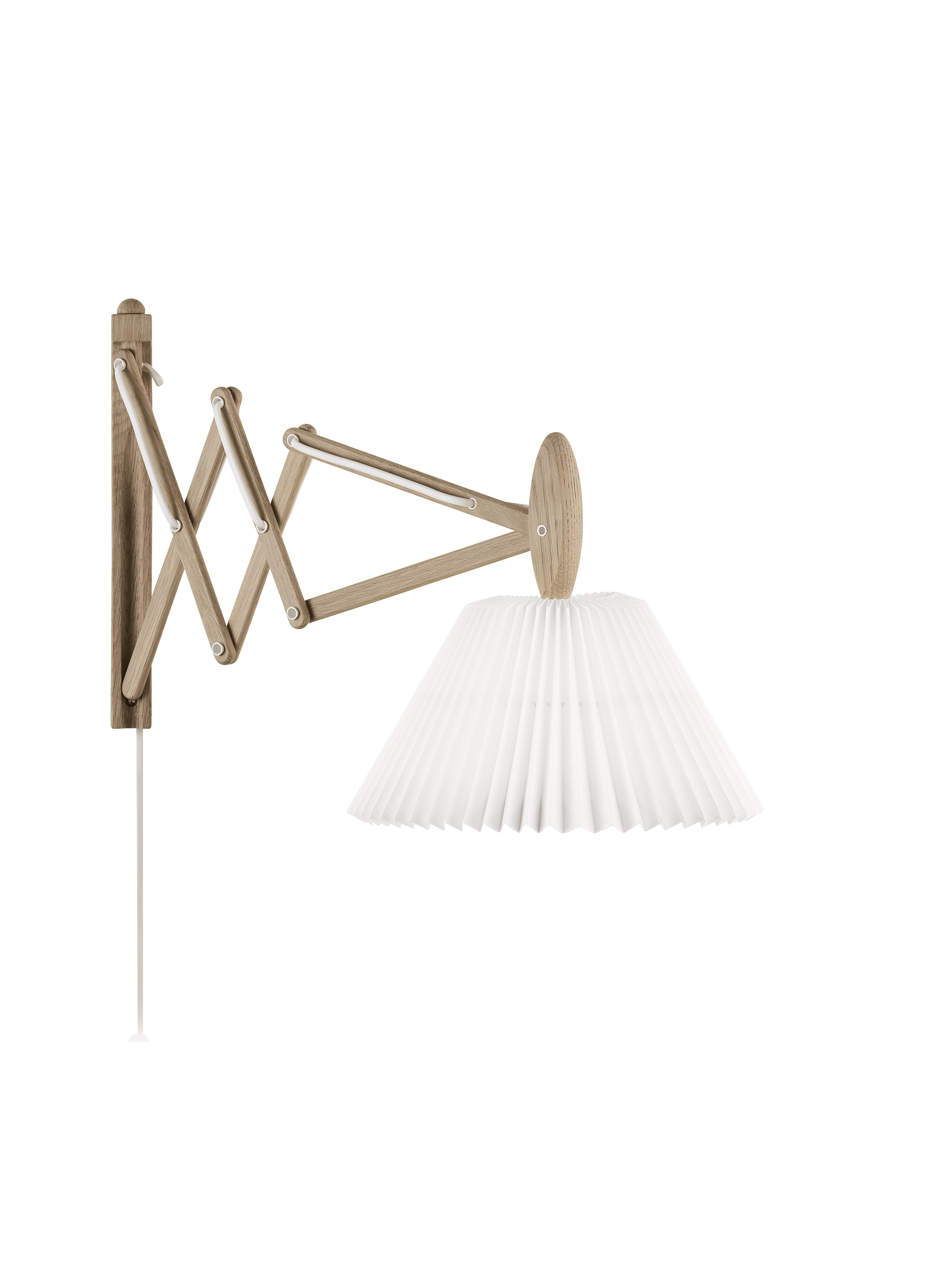 Wall lamp MODEL 223 2/17 SAX white with light oak base